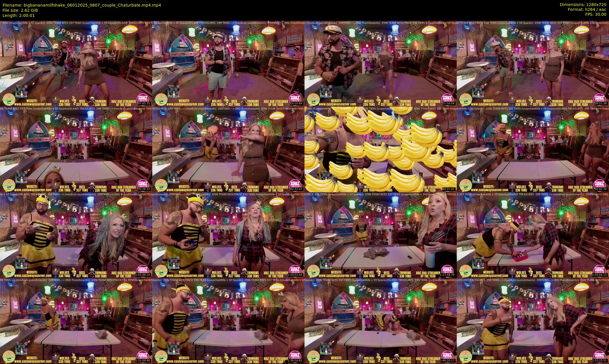 bigbananamilfshake — 121 minute Chaturbate couple cam show recording, 720p, Jan 6, 2025