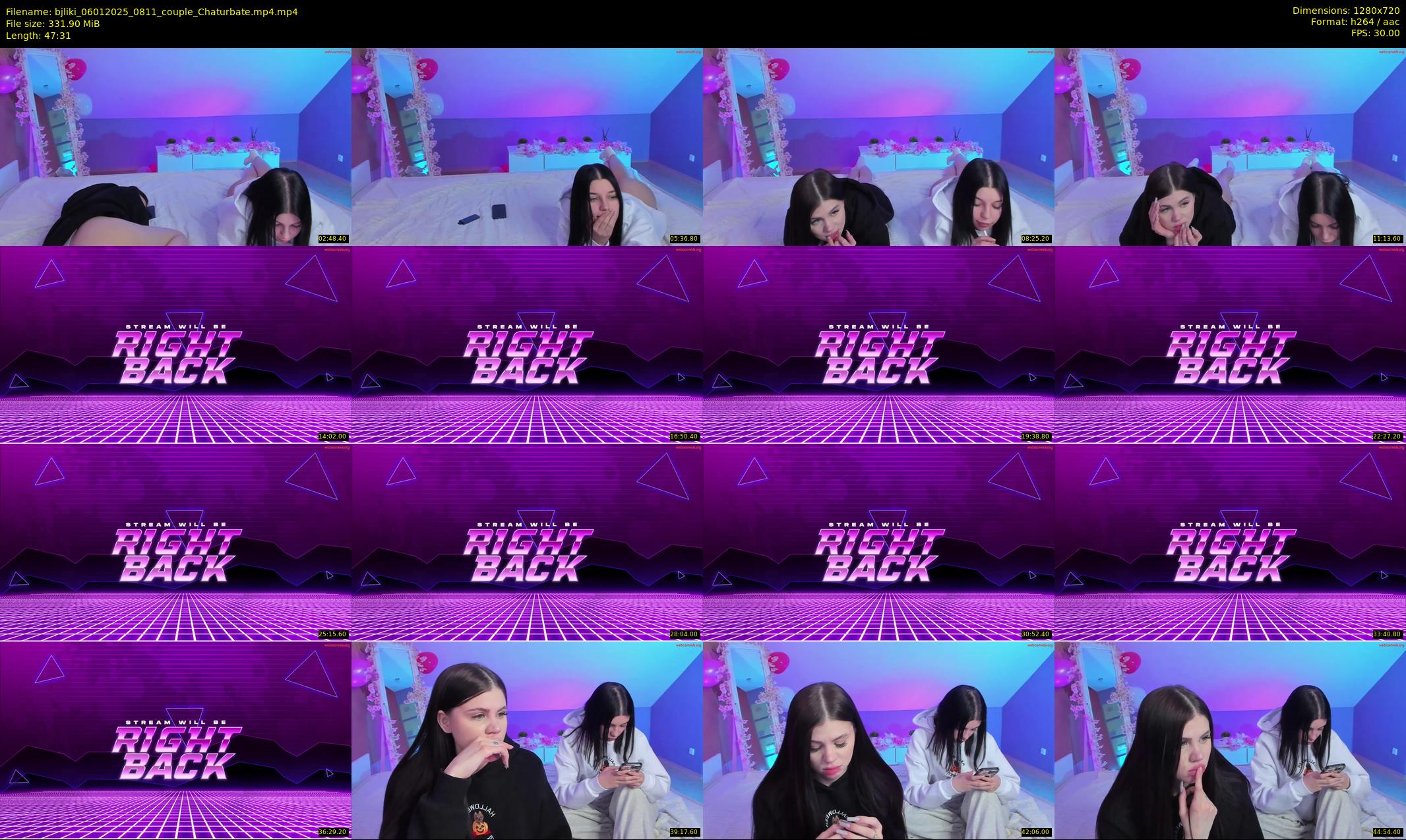 bjliki — 48 minute Chaturbate couple cam show recording, 720p, Jan 6, 2025