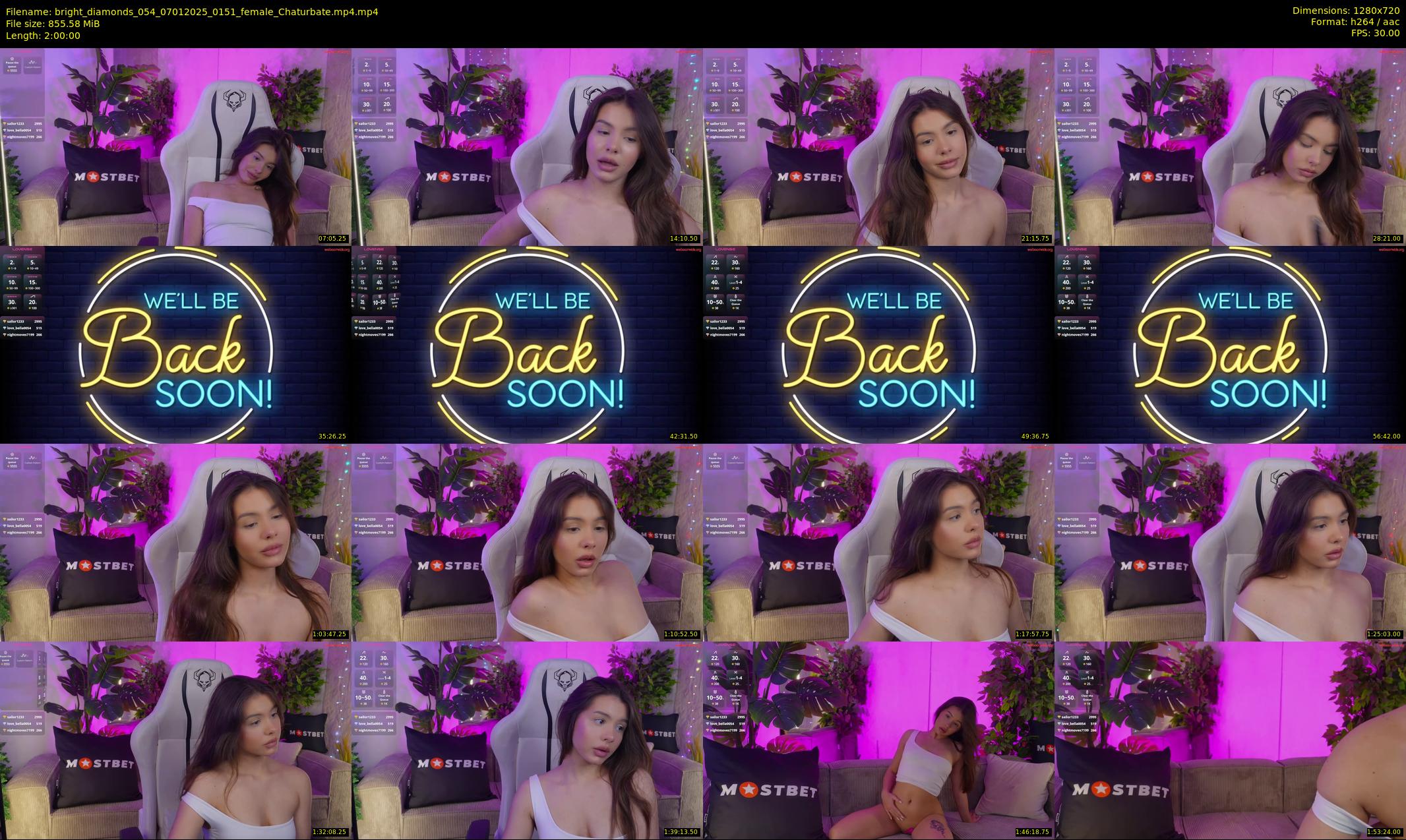 bright_diamonds_054 — 120 minute Chaturbate couple cam show recording, 720p, Jan 7, 2025