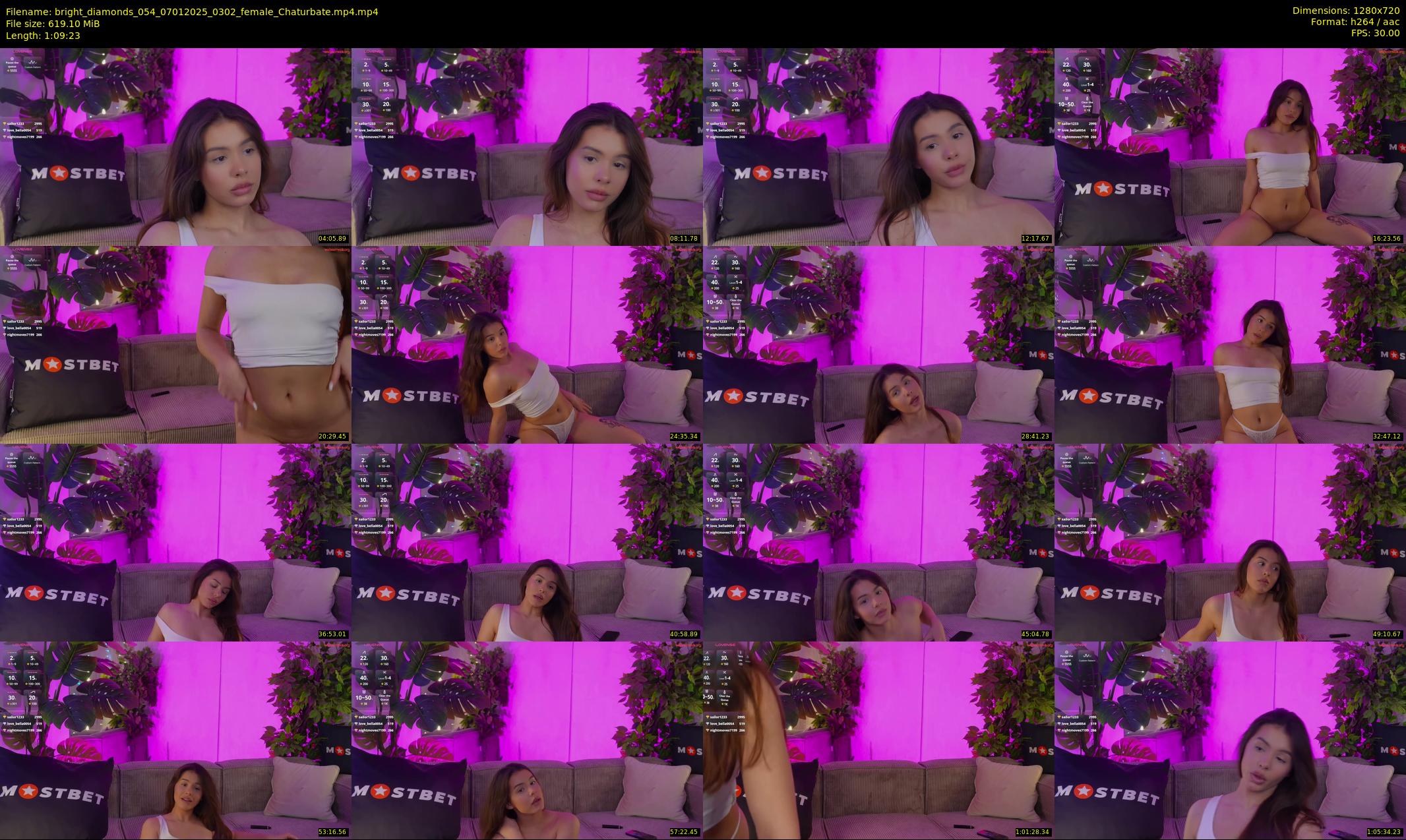 bright_diamonds_054 — 70 minute Chaturbate couple cam show recording, 720p, Jan 7, 2025