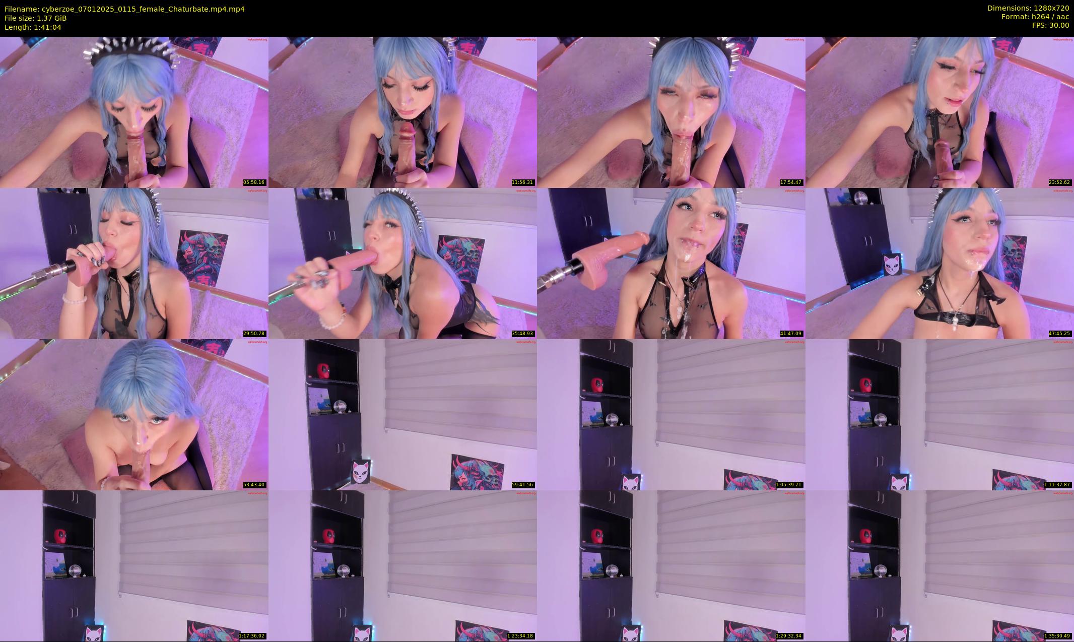 cyberzoe — 102 minute Chaturbate female cam show recording, 720p, Jan 7, 2025