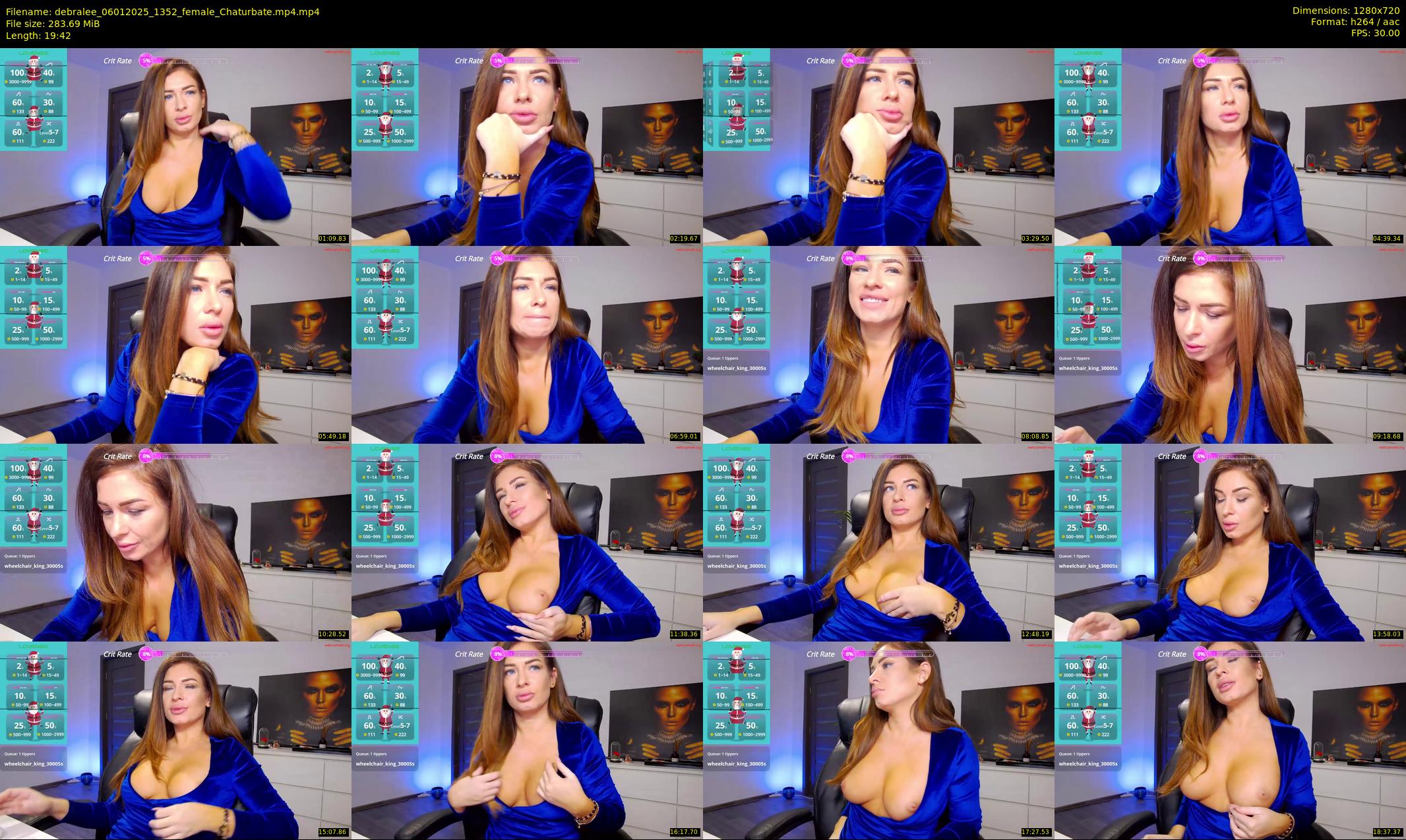 debralee — 20 minute Chaturbate female cam show recording, 720p, Jan 6, 2025