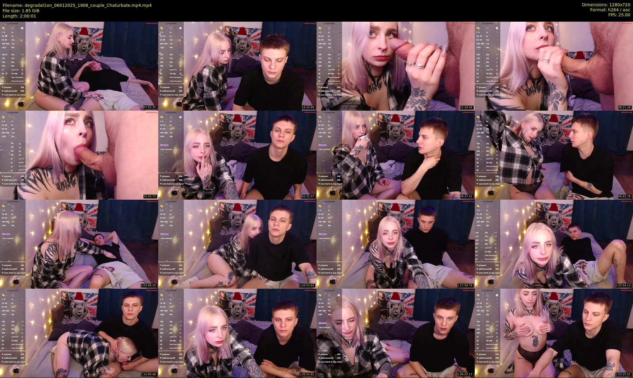 degradat1on — 121 minute Chaturbate couple cam show recording, 720p, Jan 6, 2025