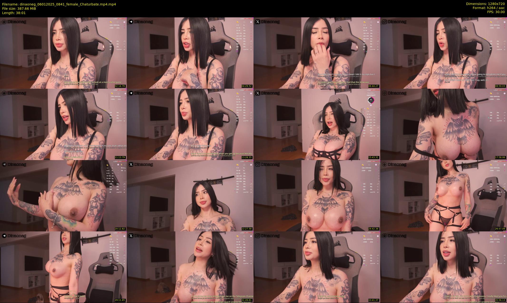 dinaoneg — 39 minute Chaturbate female cam show recording, 720p, Jan 6, 2025
