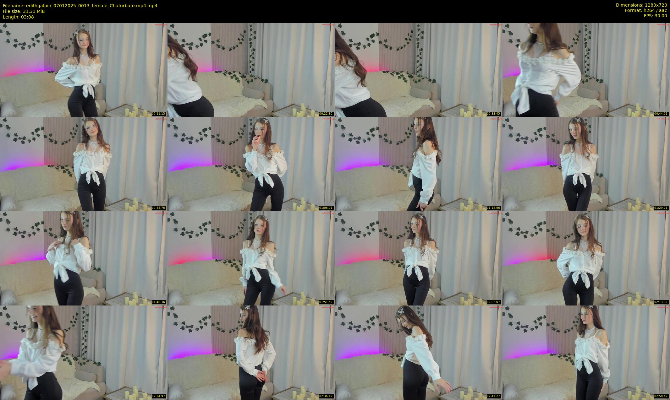 edithgalpin — 4 minute Chaturbate female cam show recording, 720p, Jan 7, 2025