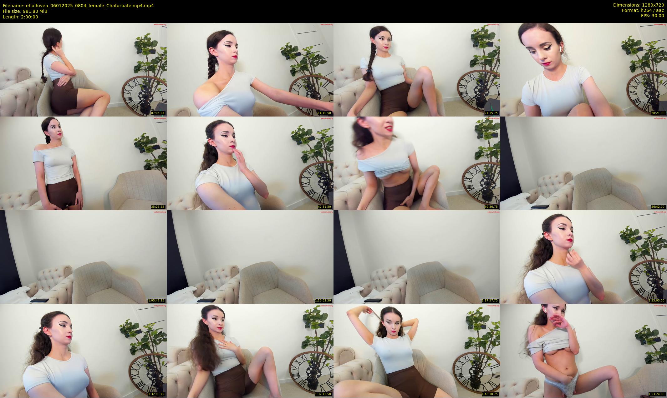 ehotlovea — 120 minute Chaturbate female cam show recording, 720p, Jan 6, 2025