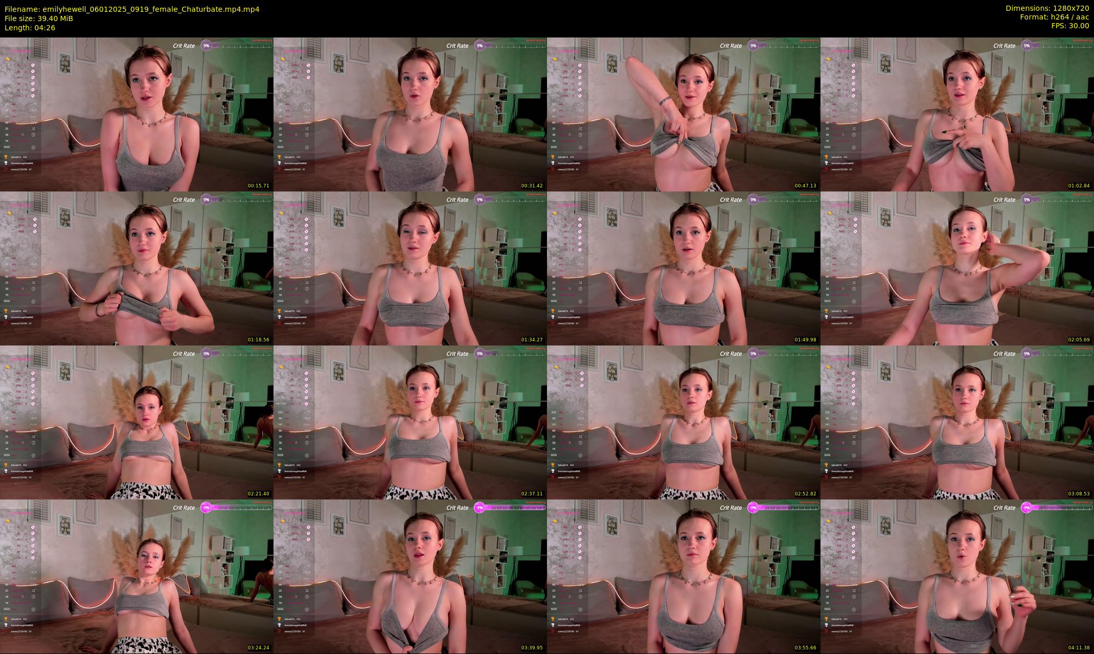 emilyhewell — 5 minute Chaturbate female cam show recording, 720p, Jan 6, 2025