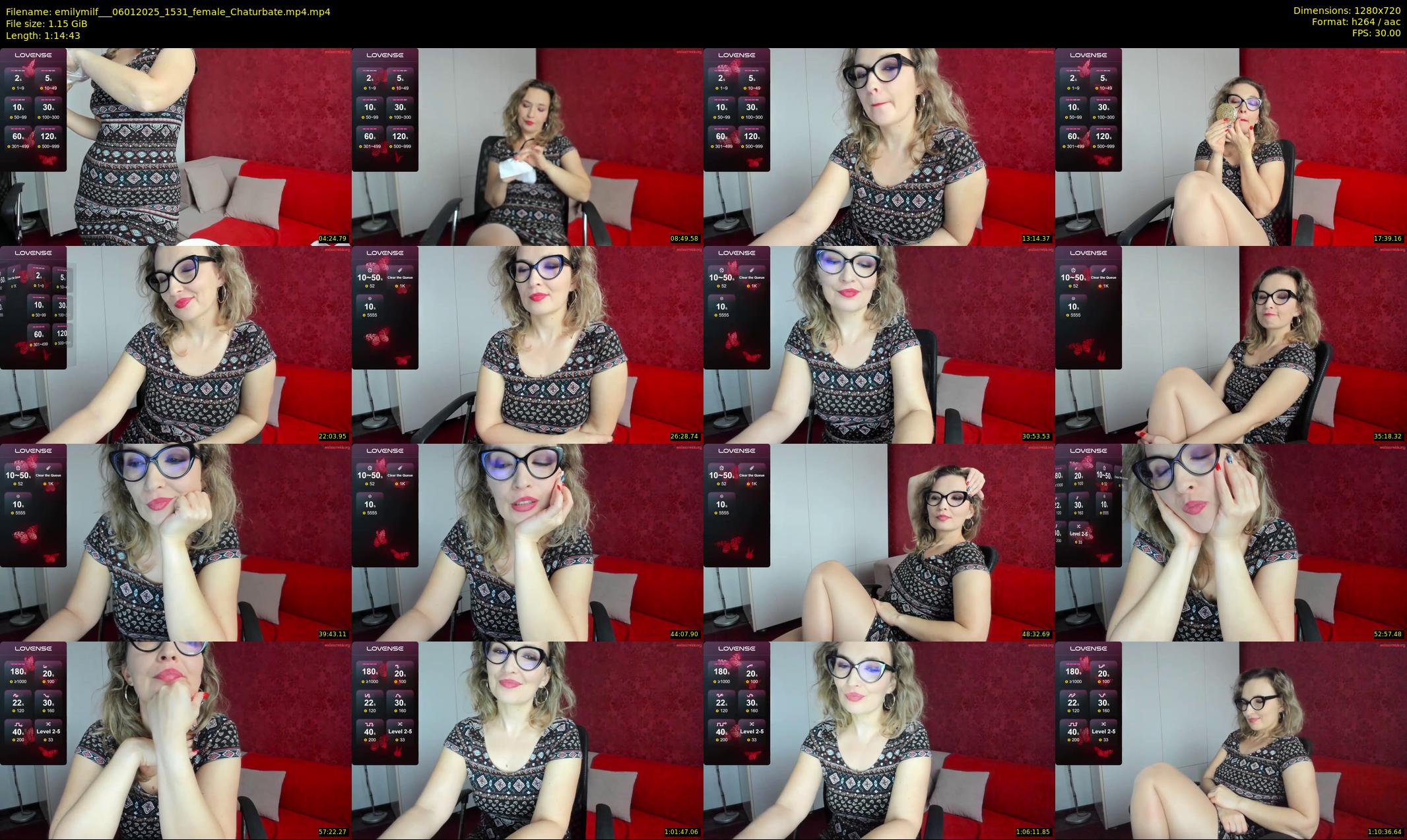 emilymilf__ — 75 minute Chaturbate female cam show recording, 720p, Jan 6, 2025