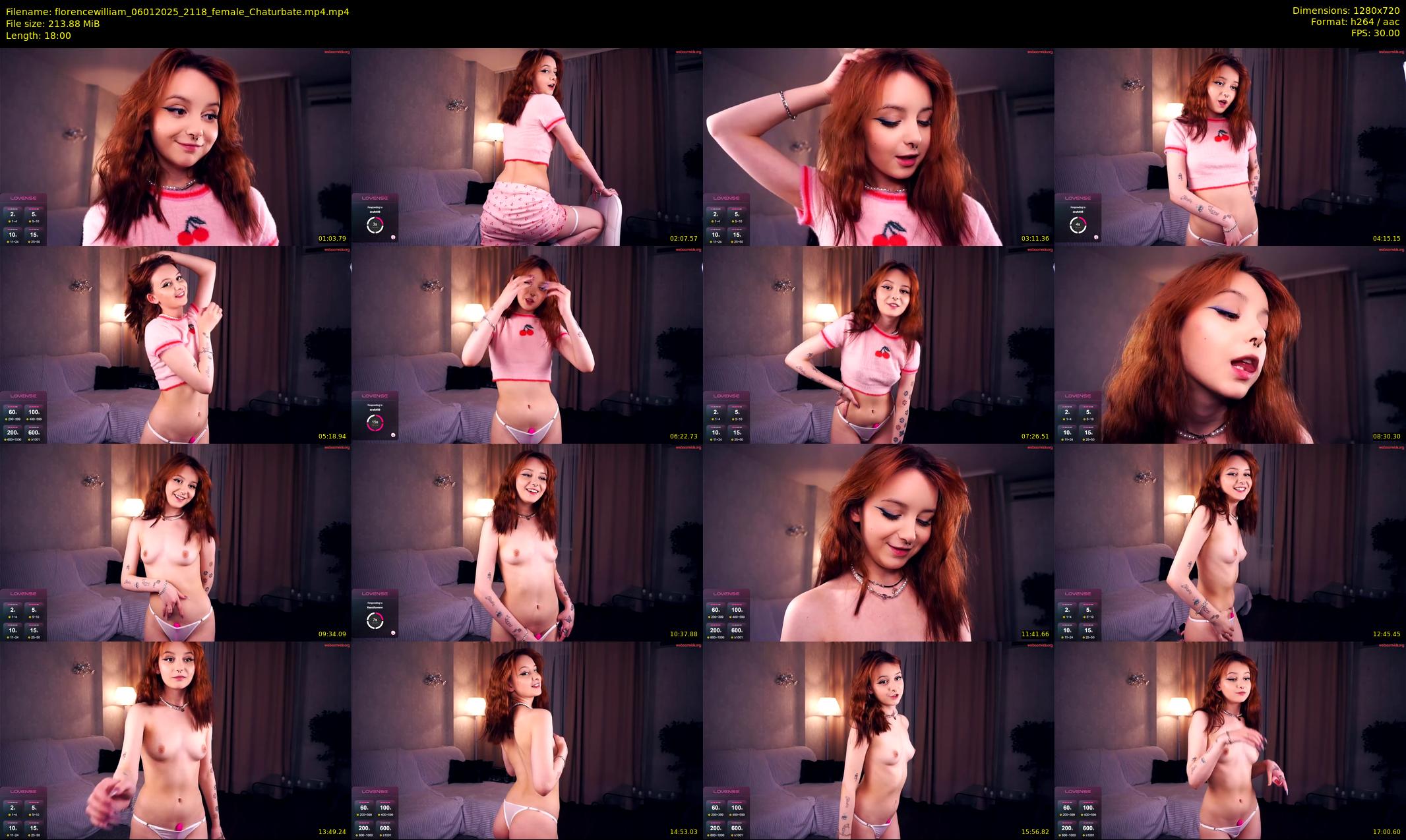 florencewilliam — 18 minute Chaturbate female cam show recording, 720p, Jan 6, 2025