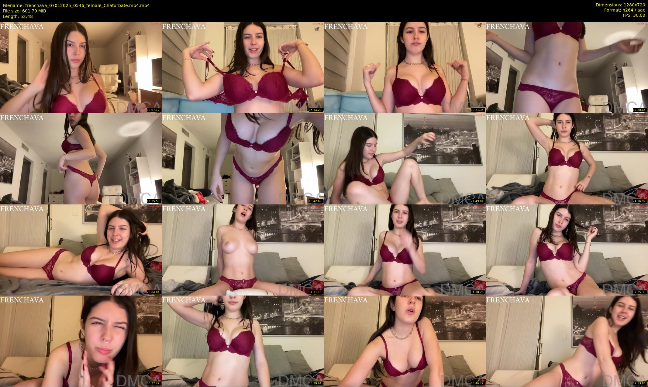 frenchava — 53 minute Chaturbate female cam show recording, 720p, Jan 7, 2025