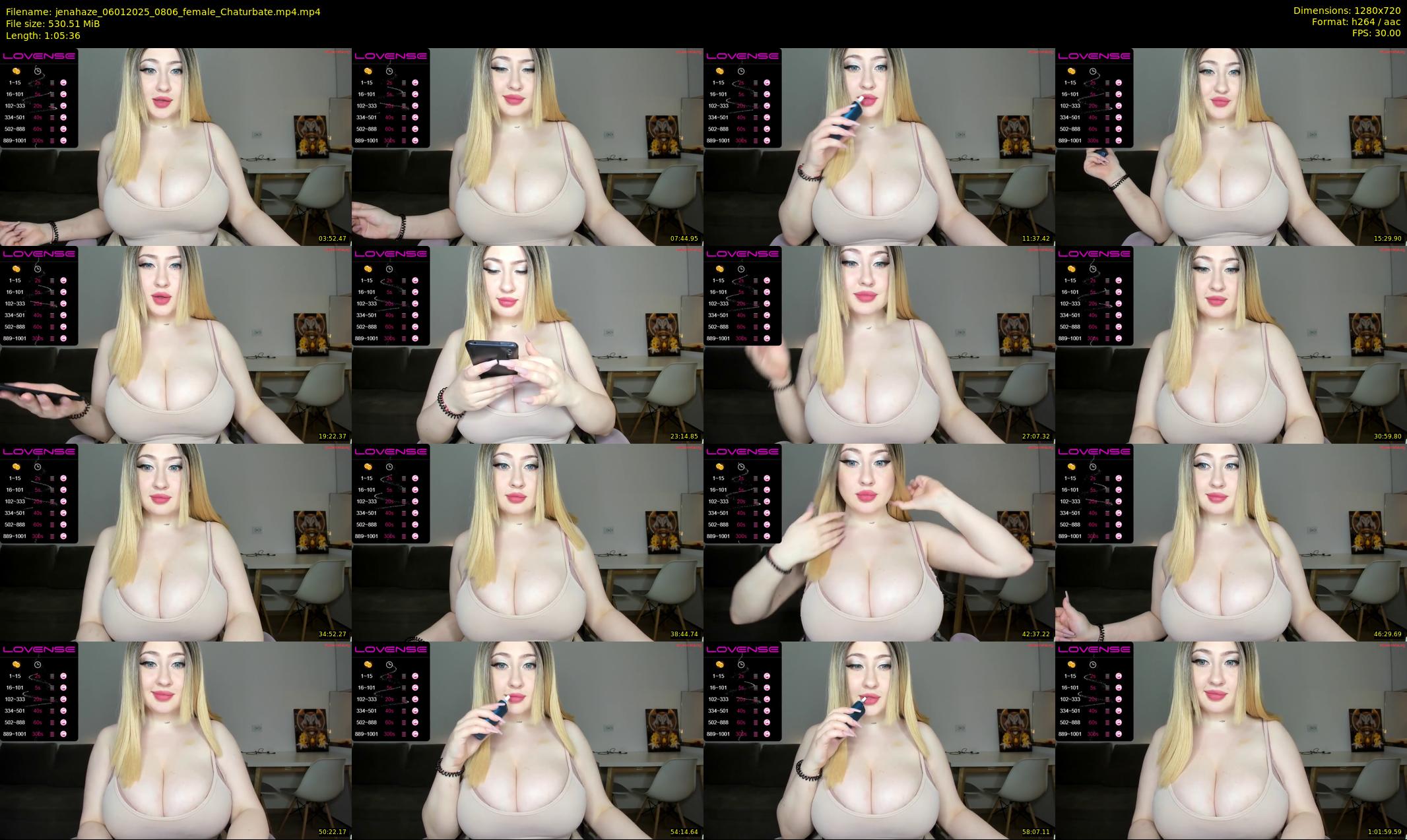 jenahaze — 66 minute Chaturbate female cam show recording, 720p, Jan 6, 2025
