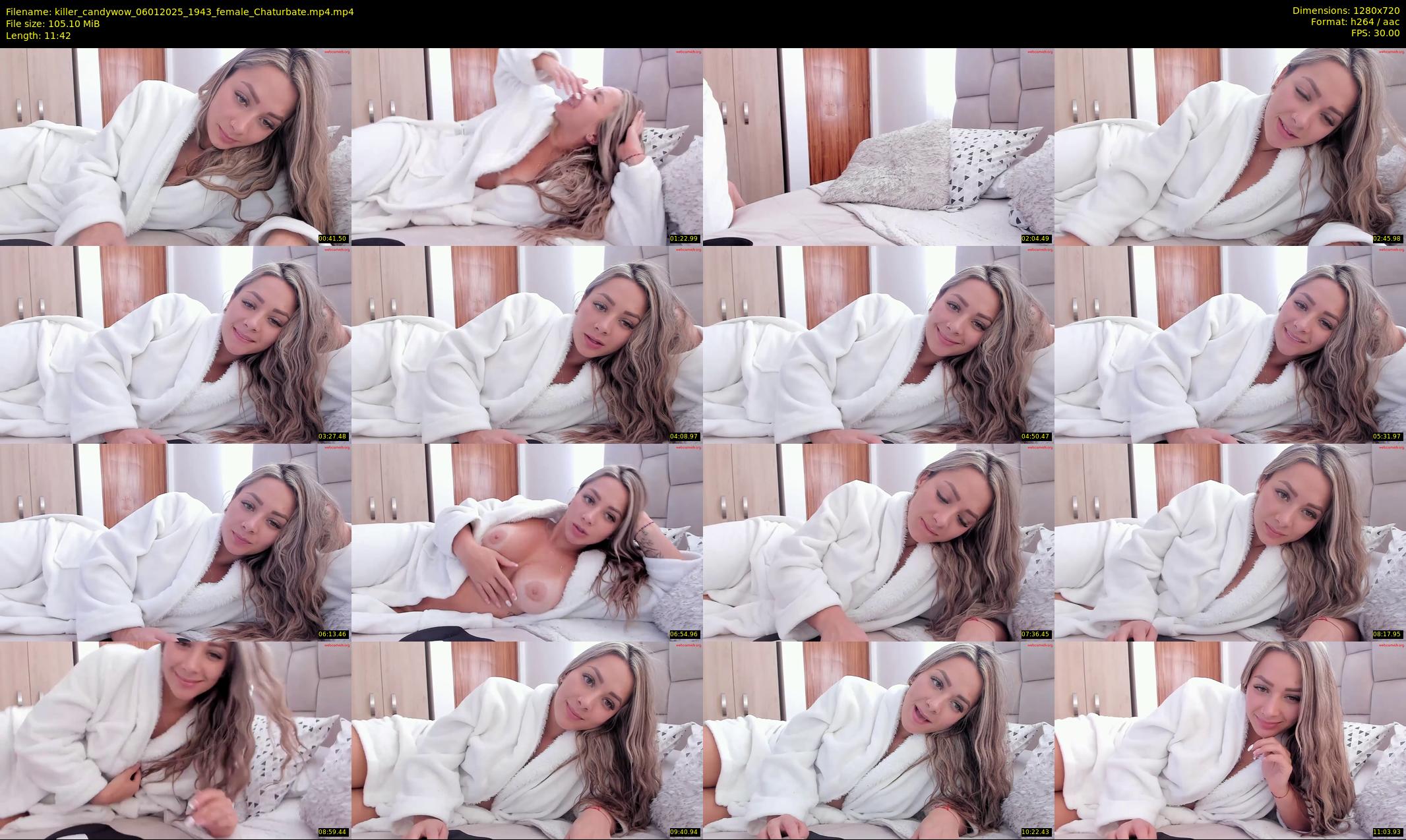 killer_candywow — 12 minute Chaturbate female cam show recording, 720p, Jan 6, 2025