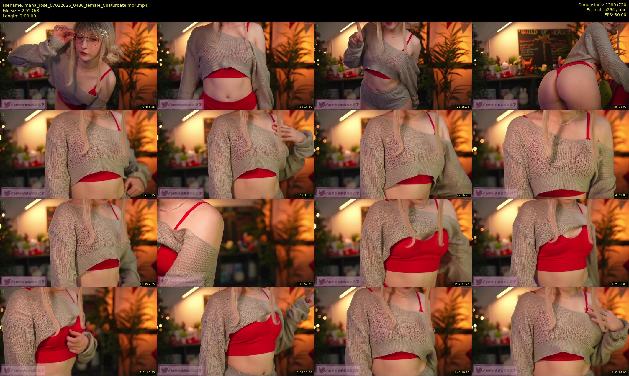 mana_rose — 120 minute Chaturbate female cam show recording, 720p, Jan 7, 2025