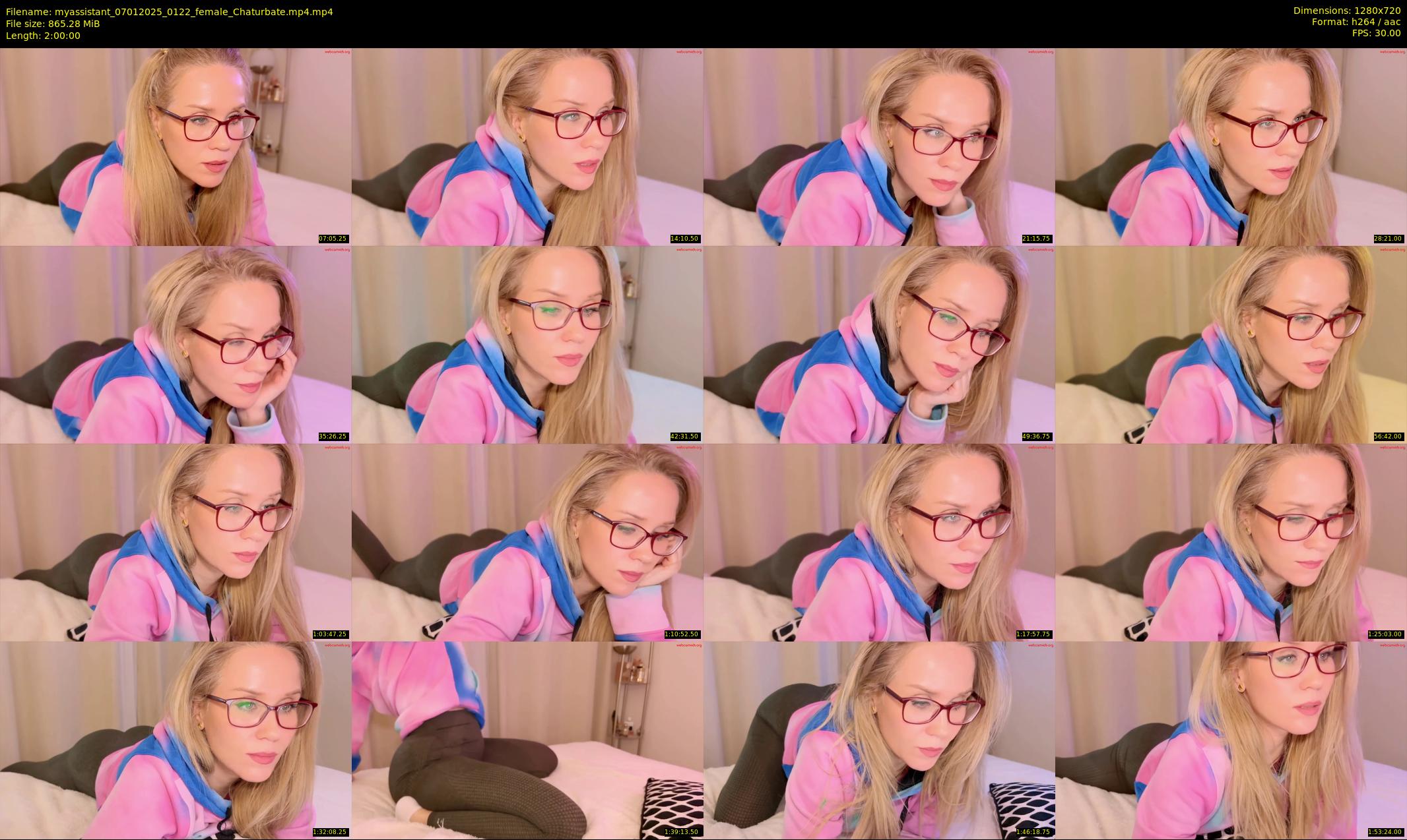 myassistant — 120 minute Chaturbate female cam show recording, 720p, Jan 7, 2025