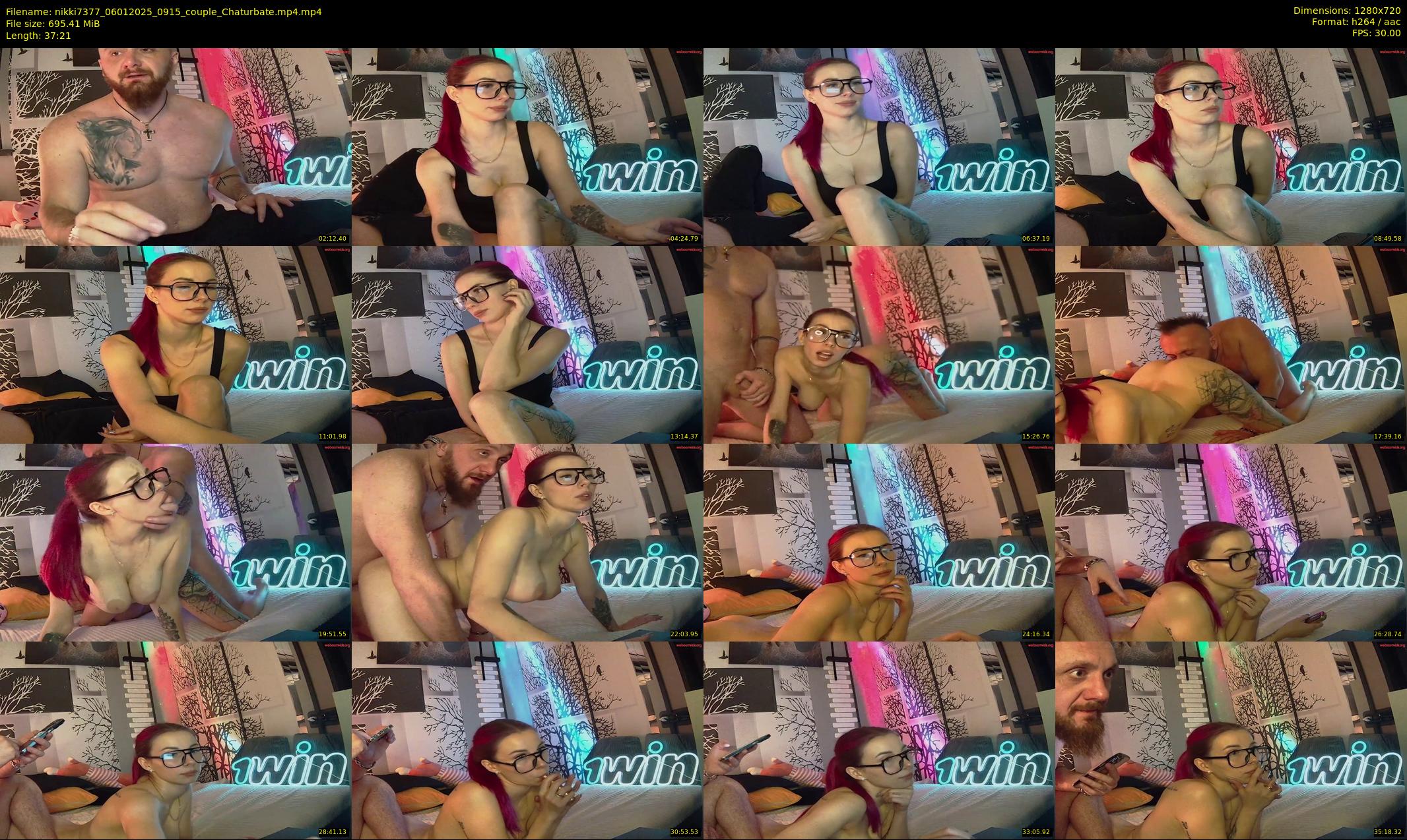 nikki7377 — 38 minute Chaturbate couple cam show recording, 720p, Jan 6, 2025