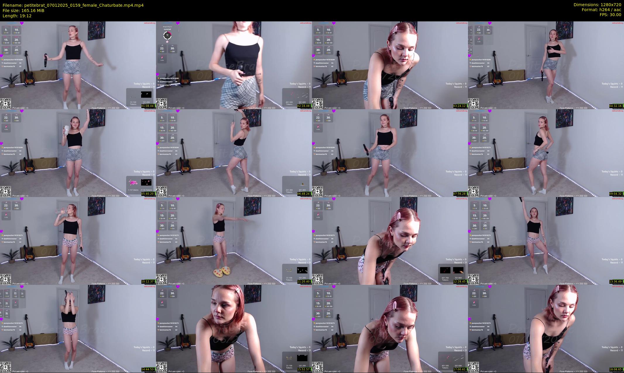 petitebrat — 20 minute Chaturbate female cam show recording, 720p, Jan 7, 2025