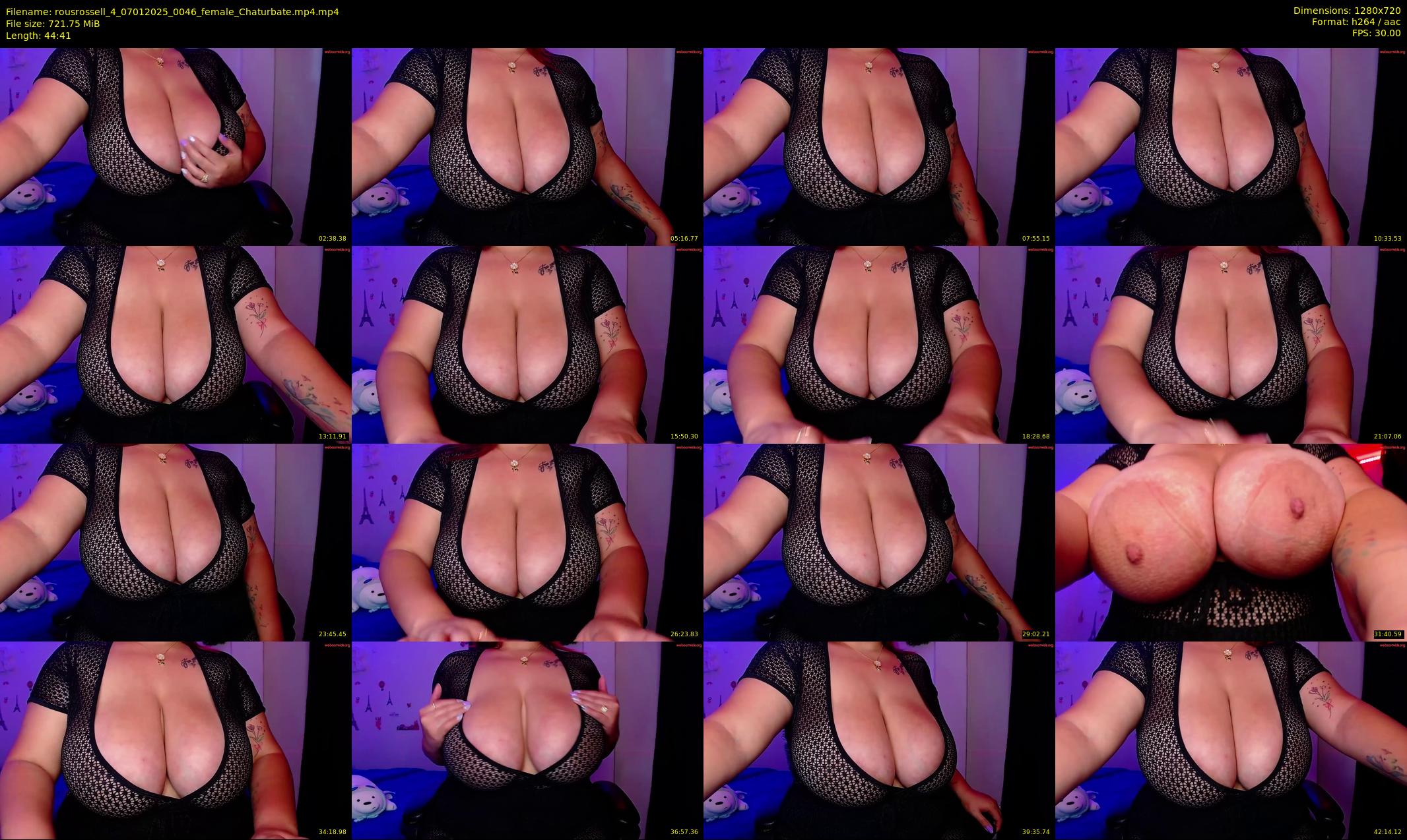 rousrossell_4 — 45 minute Chaturbate female cam show recording, 720p, Jan 7, 2025