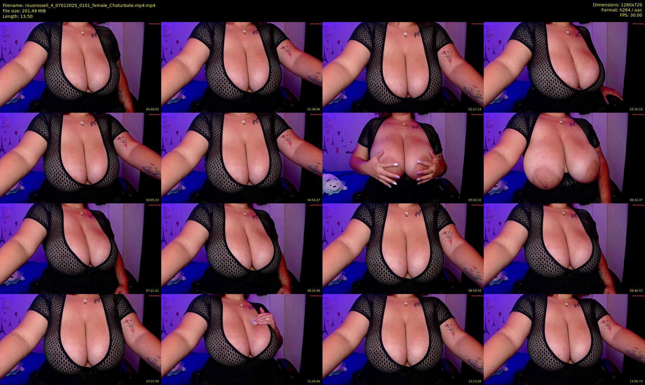 rousrossell_4 — 14 minute Chaturbate female cam show recording, 720p, Jan 7, 2025