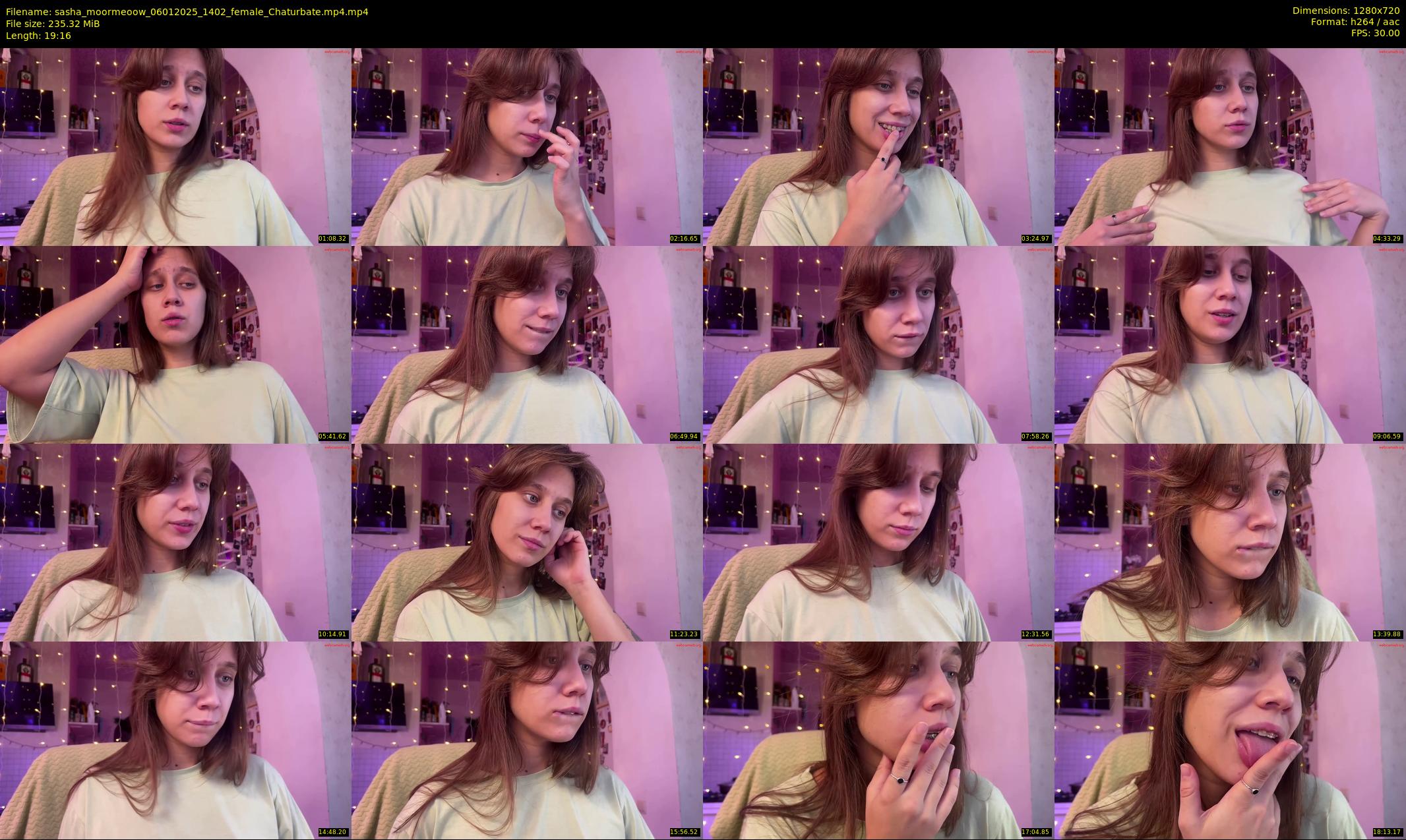 sasha_moormeoow — 20 minute Chaturbate female cam show recording, 720p, Jan 6, 2025