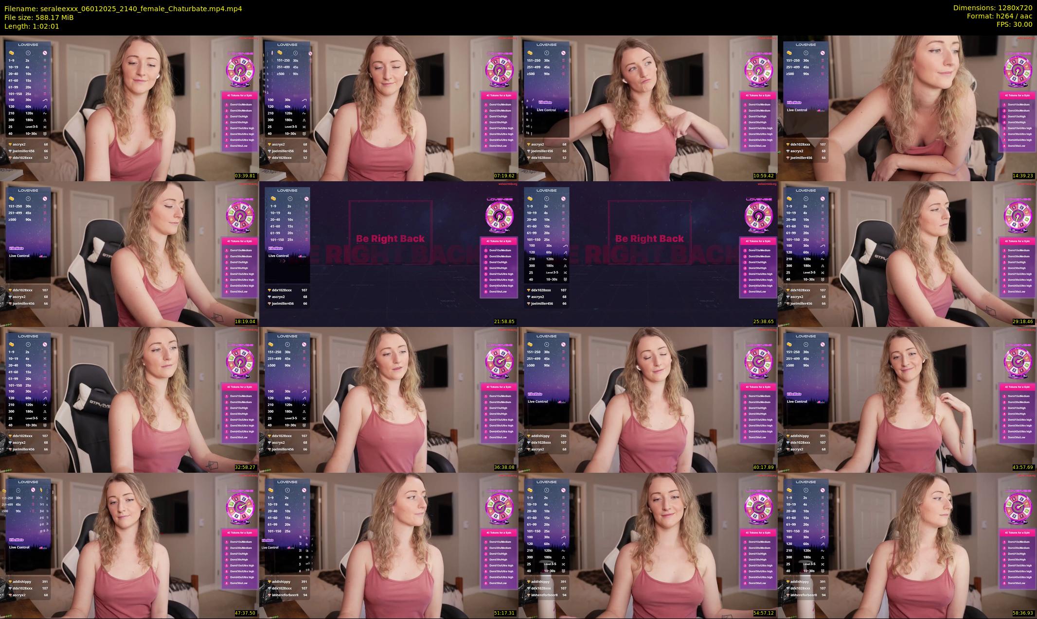 seraleexxx — 63 minute Chaturbate female cam show recording, 720p, Jan 6, 2025