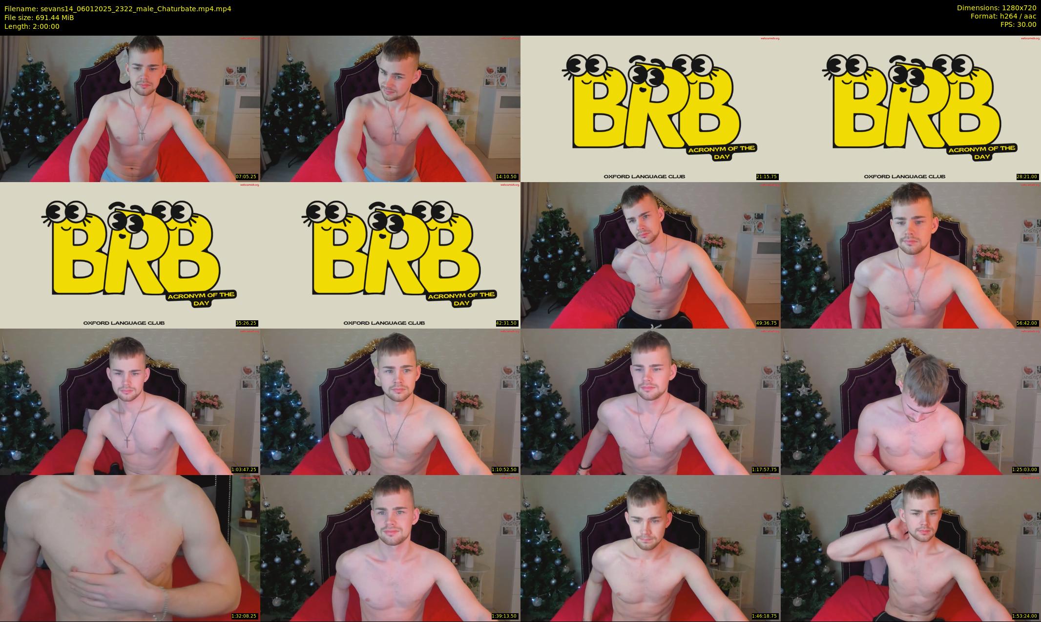 sevans14 — 120 minute Chaturbate male cam show recording, 720p, Jan 6, 2025