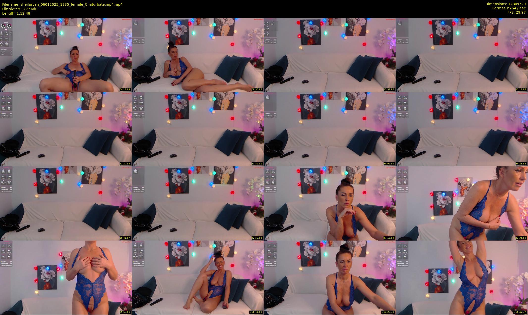 sheilaryan — 73 minute Chaturbate female cam show recording, 720p, Jan 6, 2025