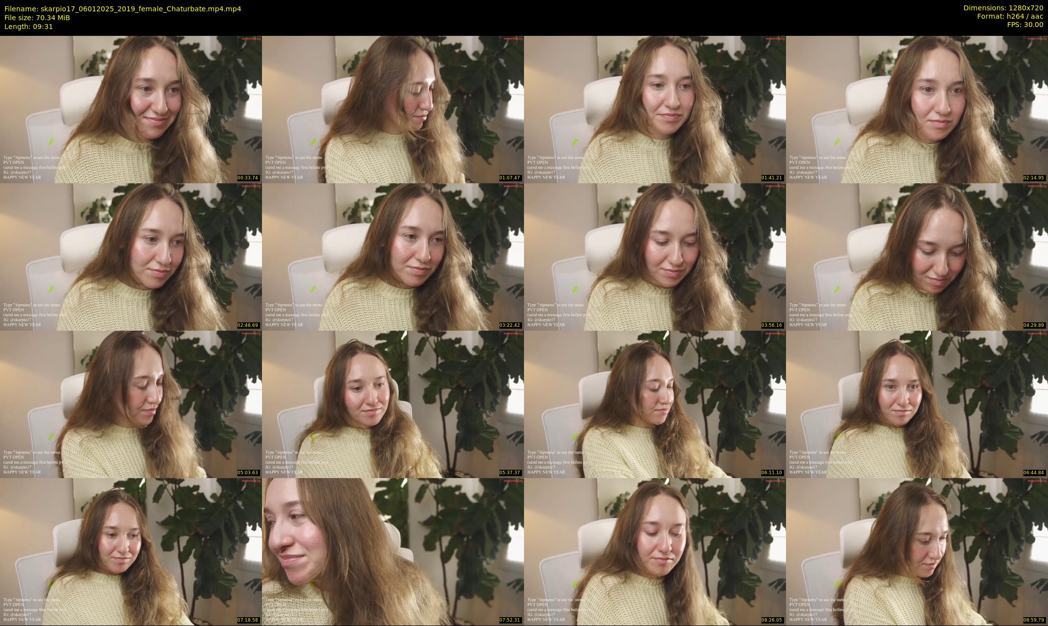 skarpio17 — 10 minute Chaturbate female cam show recording, 720p, Jan 6, 2025