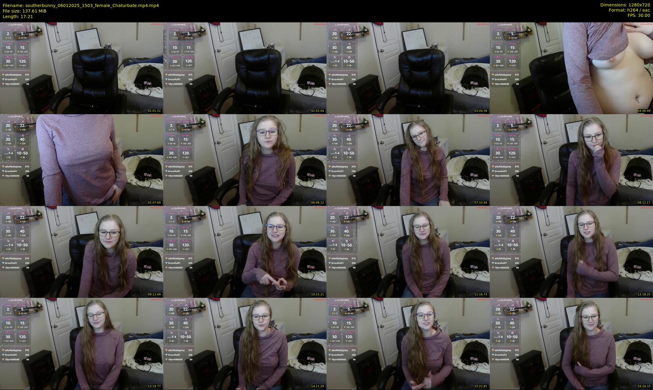southerbunny — 18 minute Chaturbate female cam show recording, 720p, Jan 6, 2025