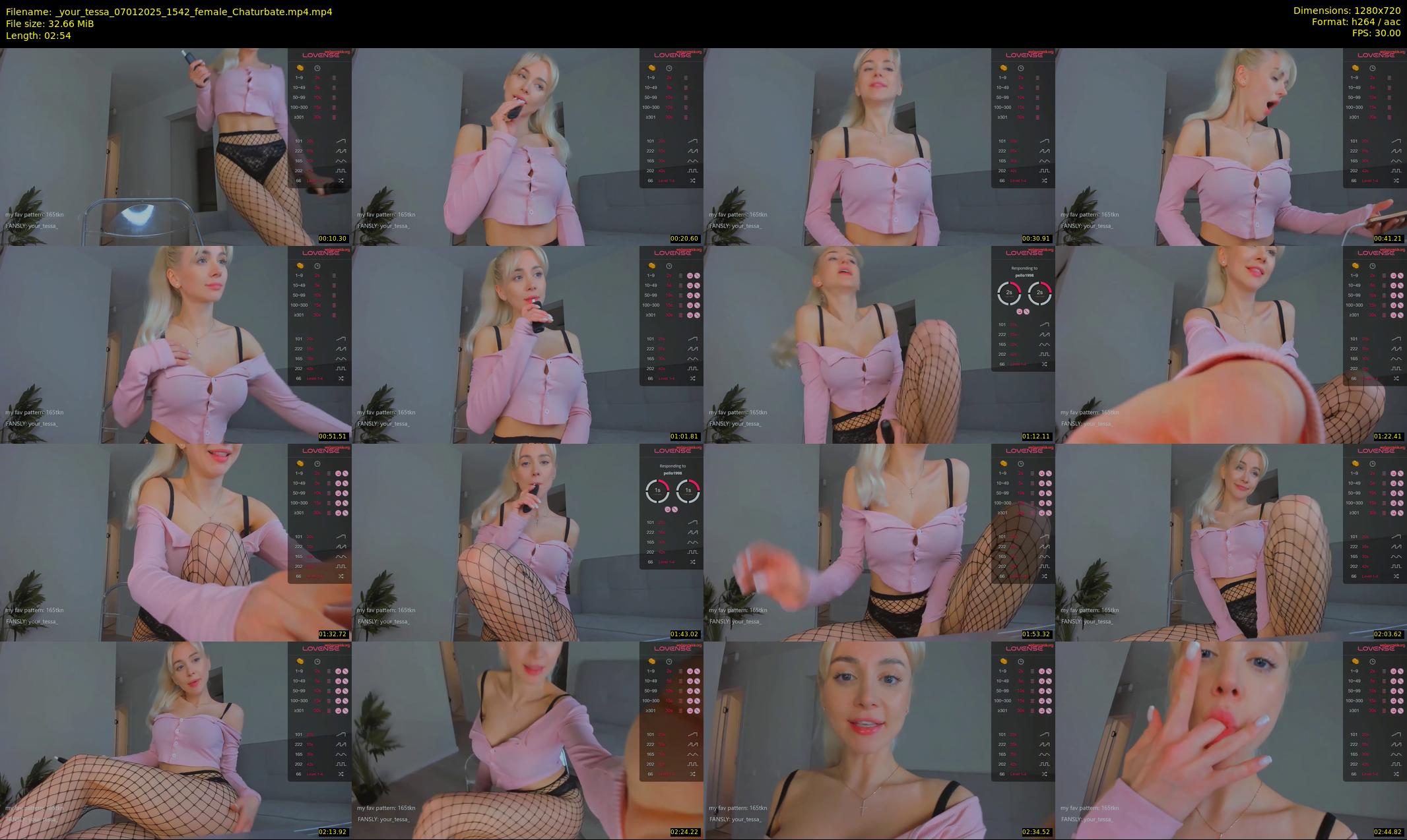 _your_tessa — 3 minute Chaturbate female cam show recording, 720p, Jan 7, 2025