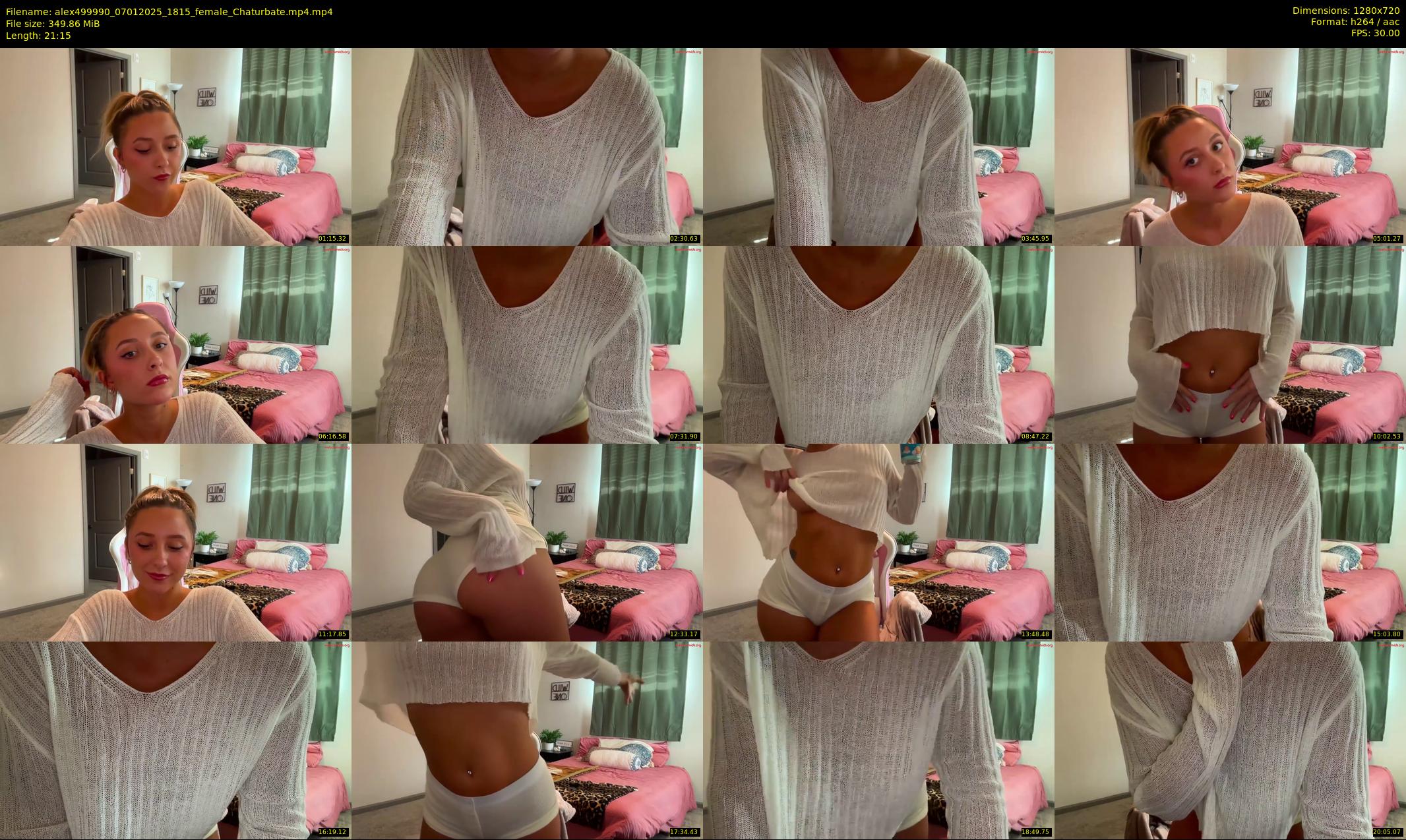 alex499990 — 22 minute Chaturbate female cam show recording, 720p, Jan 7, 2025