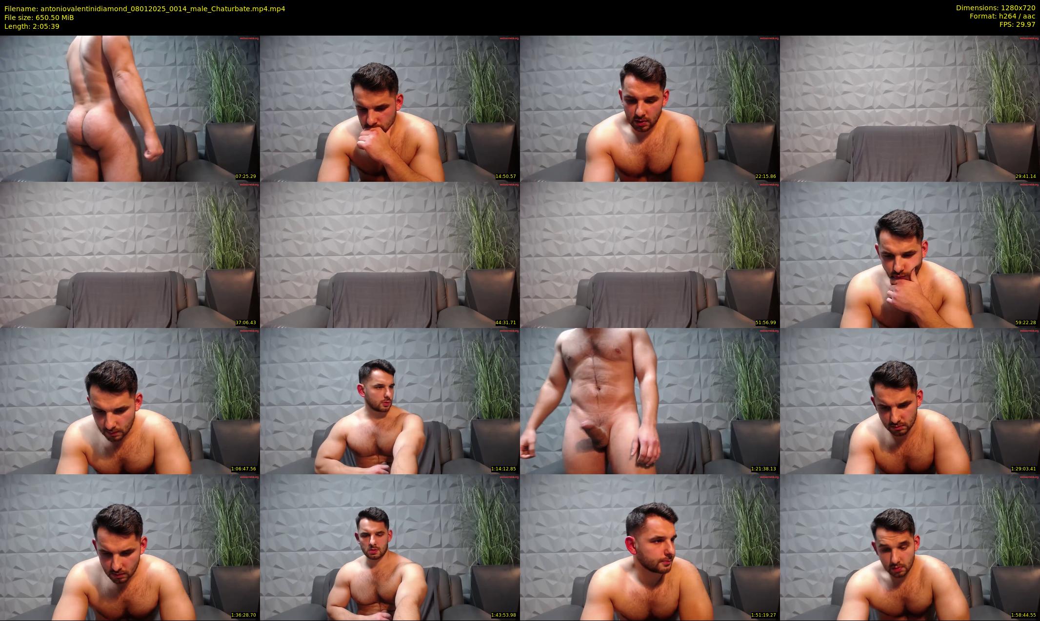 antoniovalentinidiamond — 126 minute Chaturbate male cam show recording, 720p, Jan 8, 2025
