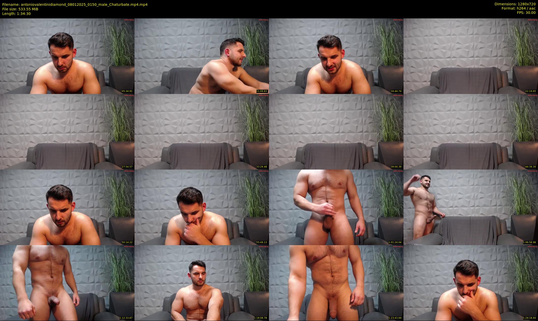antoniovalentinidiamond — 95 minute Chaturbate male cam show recording, 720p, Jan 8, 2025