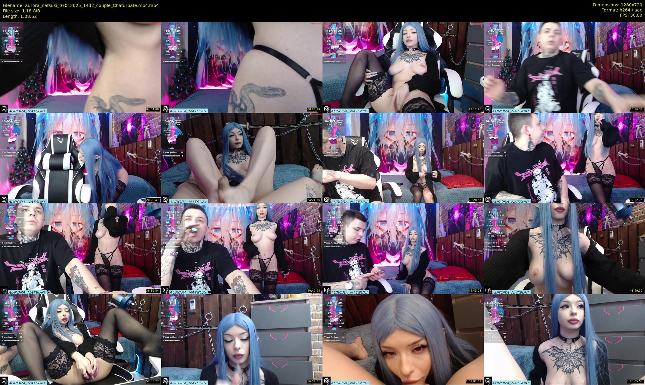aurora_natsuki — 69 minute Chaturbate couple cam show recording, 720p, Jan 7, 2025