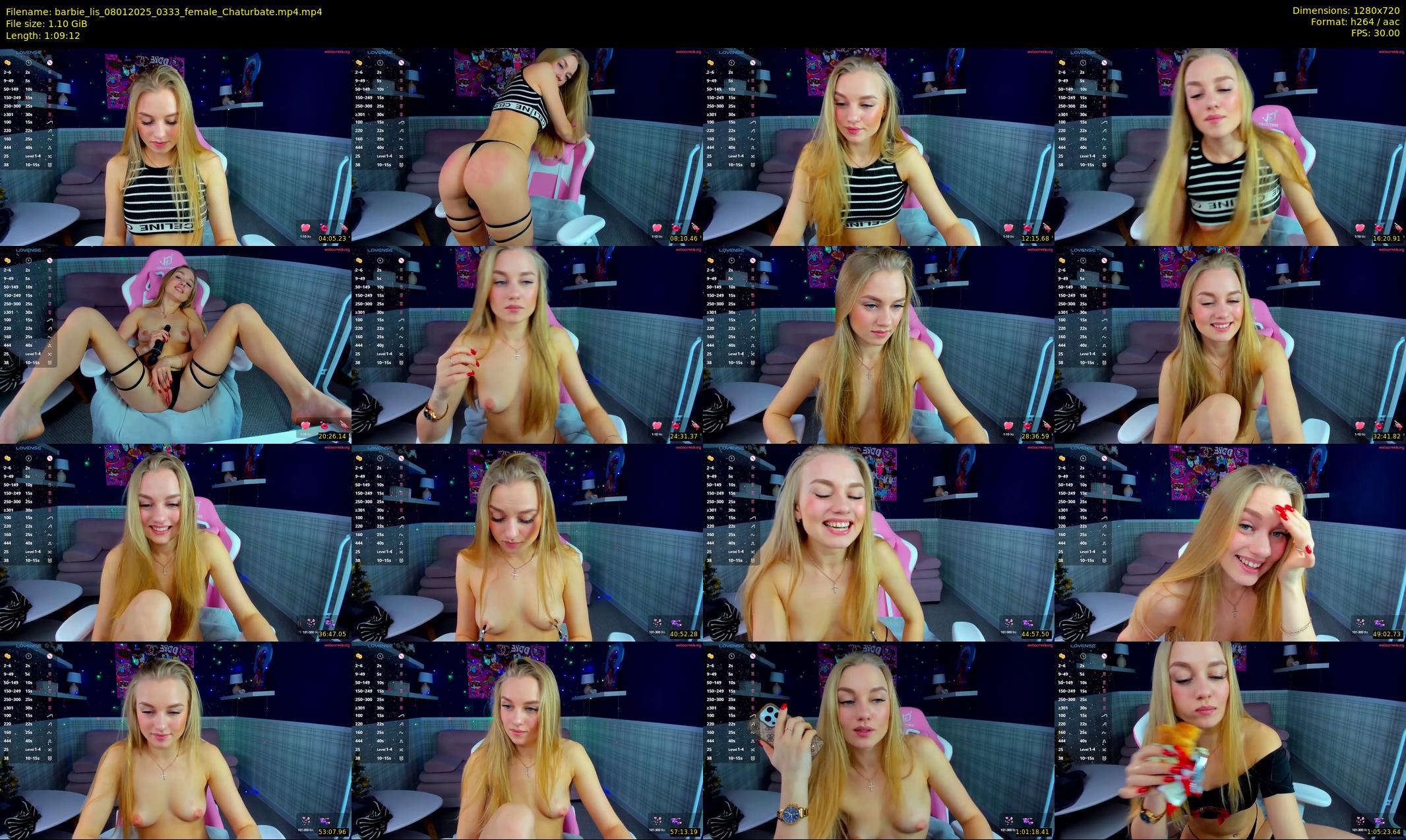 barbie_lis — 70 minute Chaturbate female cam show recording, 720p, Jan 8, 2025