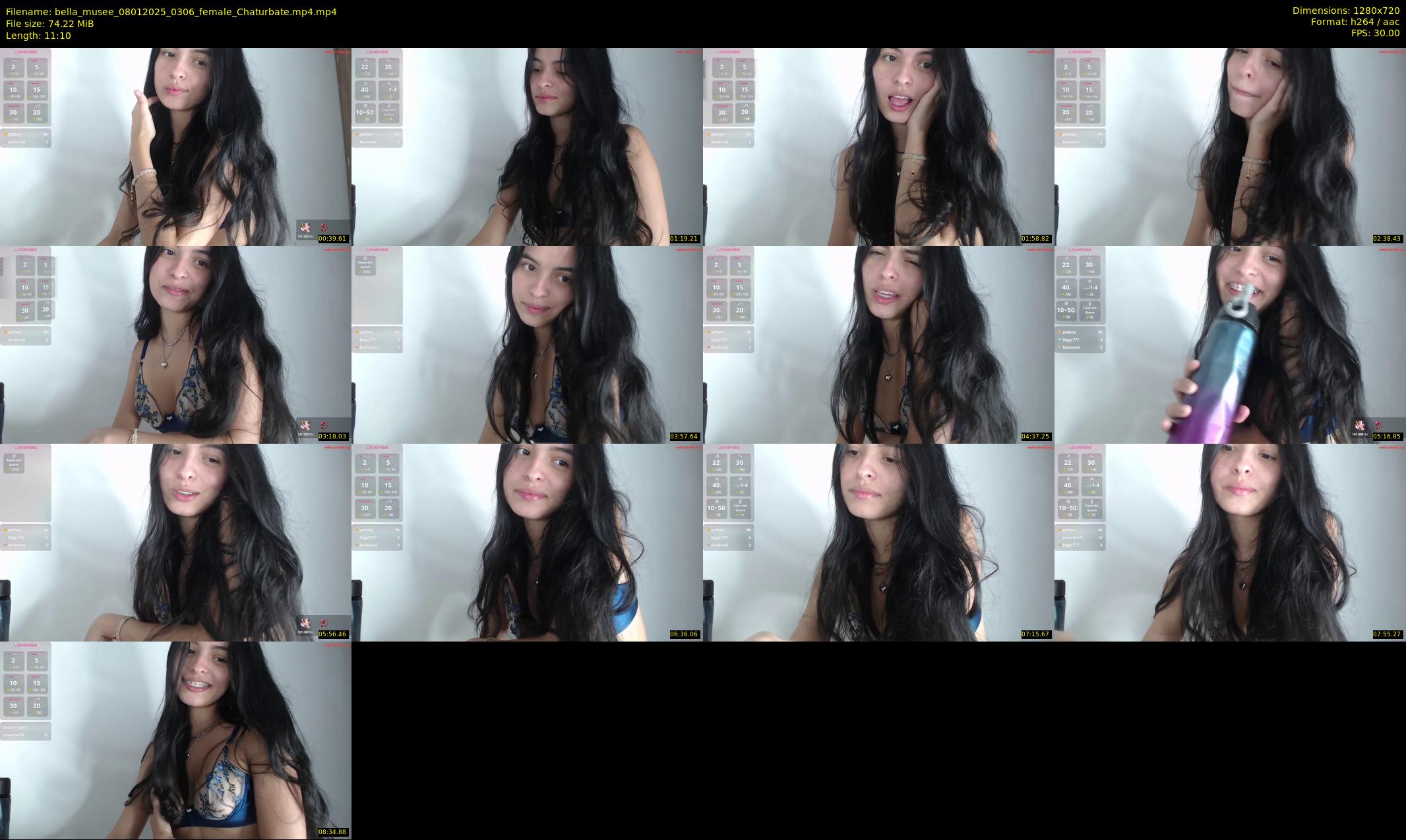 bella_musee — 12 minute Chaturbate female cam show recording, 720p, Jan 8, 2025