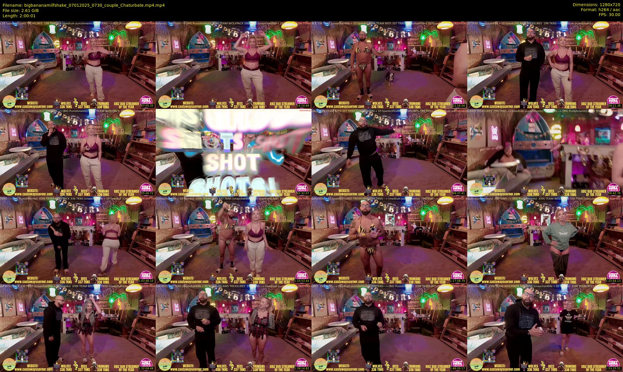 bigbananamilfshake — 121 minute Chaturbate couple cam show recording, 720p, Jan 7, 2025