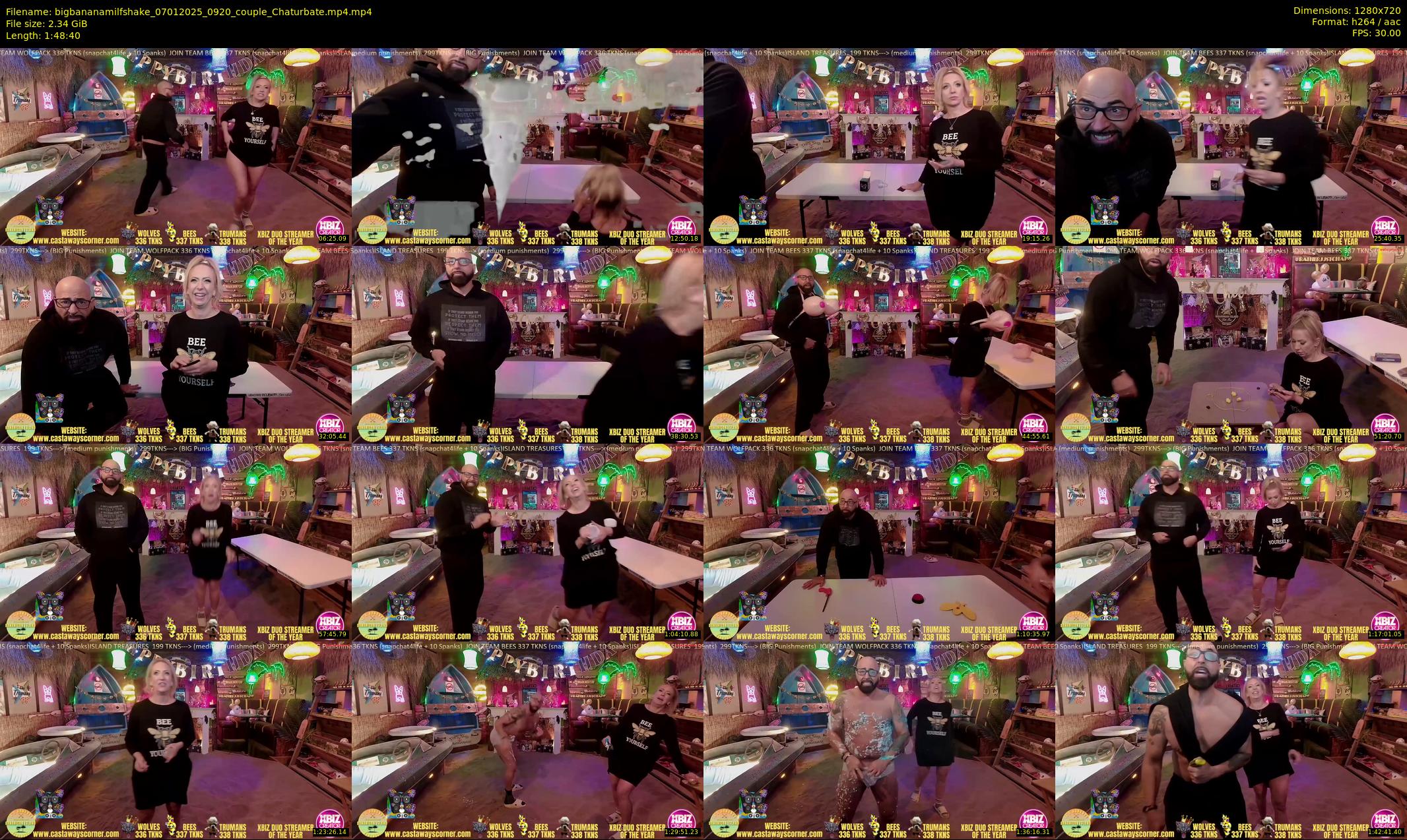 bigbananamilfshake — 109 minute Chaturbate couple cam show recording, 720p, Jan 7, 2025