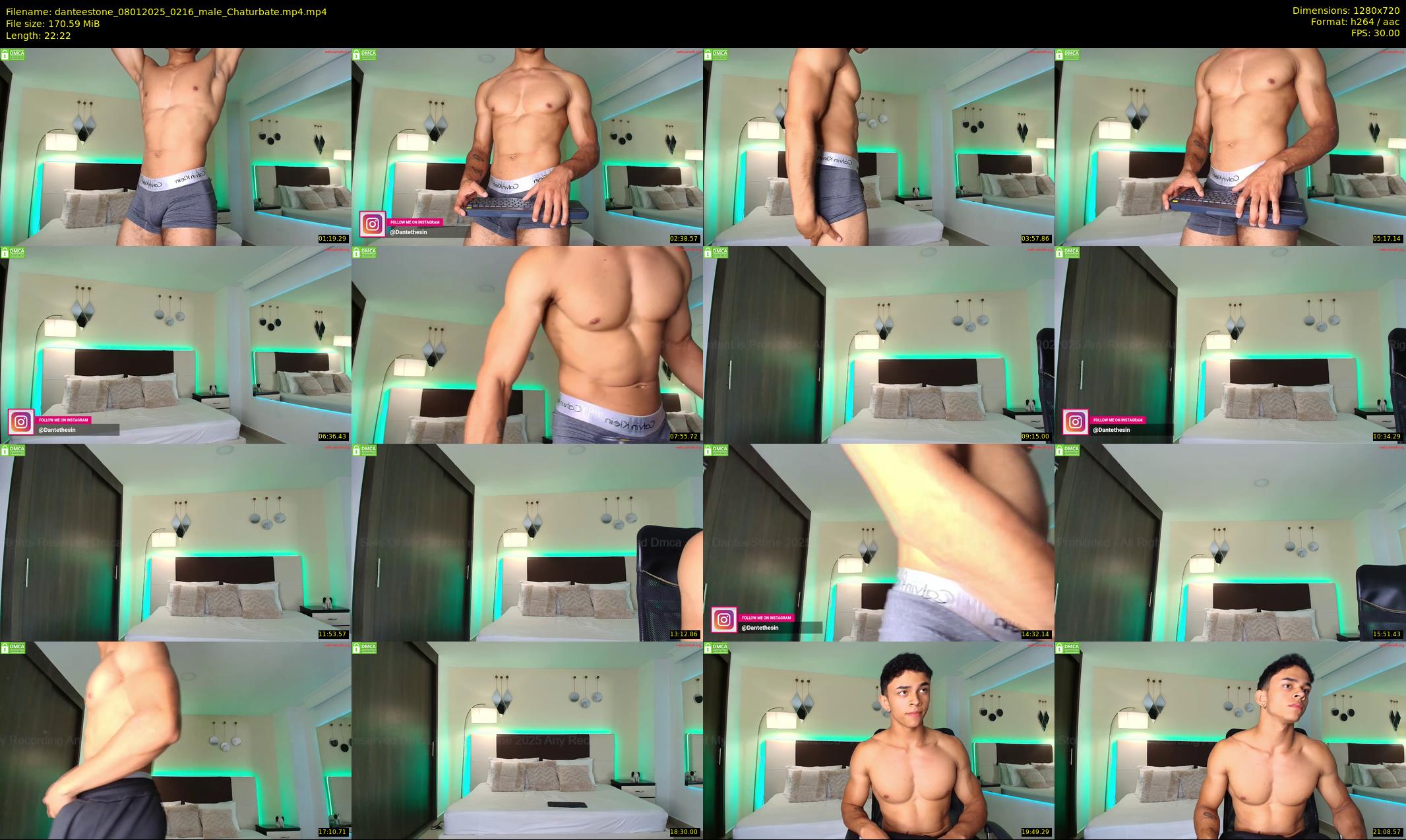 danteestone — 23 minute Chaturbate male cam show recording, 720p, Jan 8, 2025