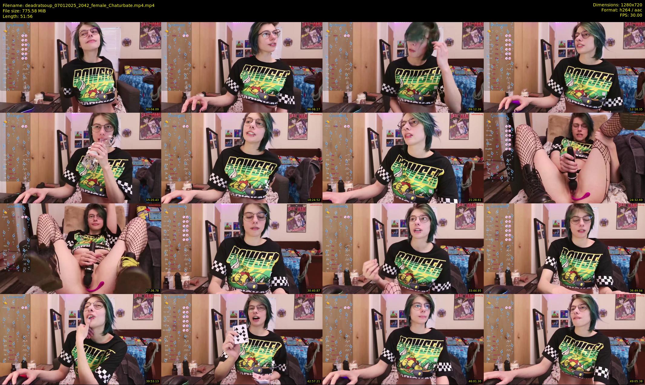 deadratsoup — 52 minute Chaturbate female cam show recording, 720p, Jan 7, 2025