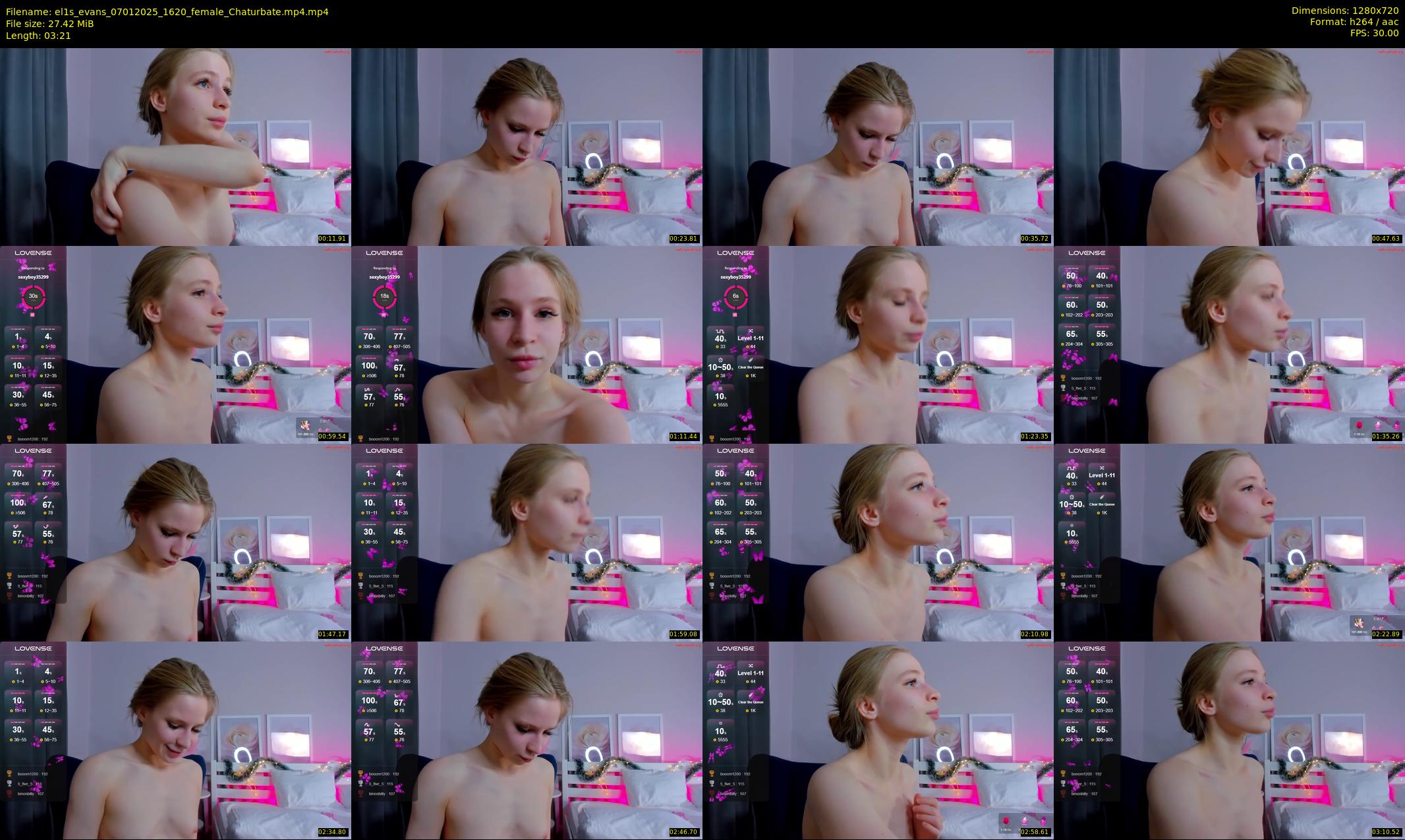 el1s_evans — 4 minute Chaturbate female cam show recording, 720p, Jan 7, 2025