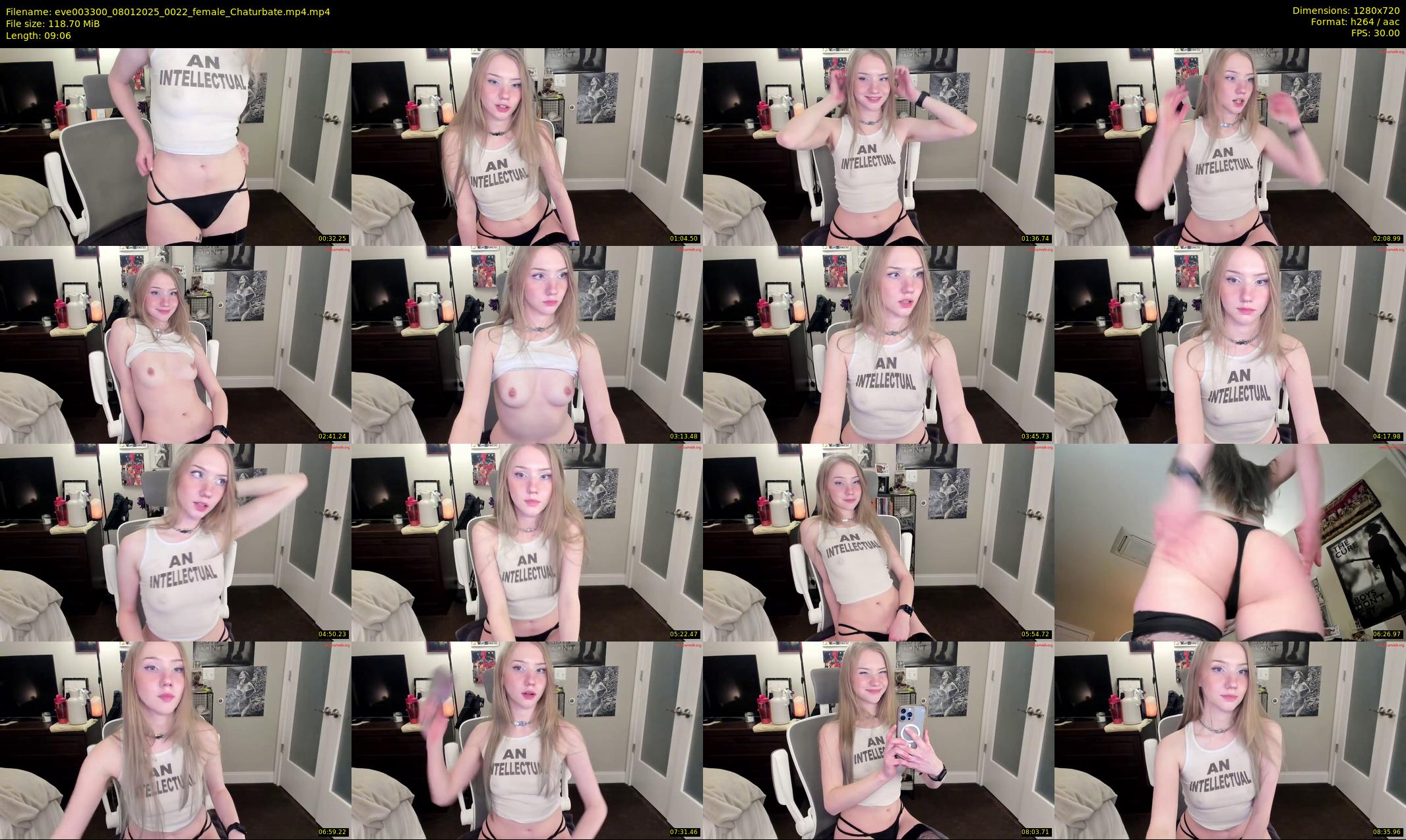 eve003300 — 10 minute Chaturbate female cam show recording, 720p, Jan 8, 2025