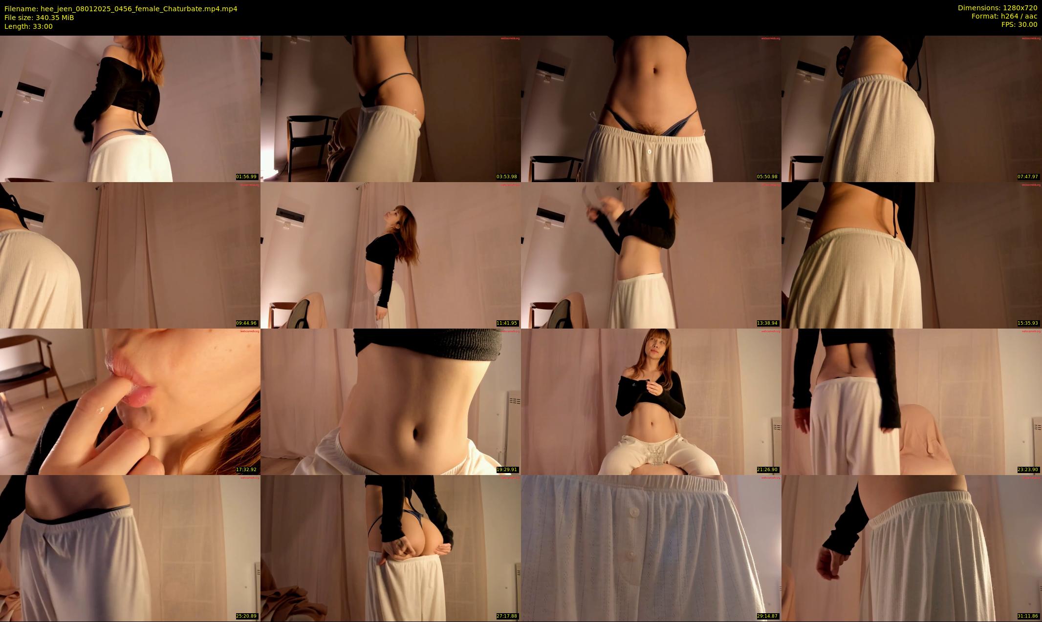 hee_jeen — 33 minute Chaturbate female cam show recording, 720p, Jan 8, 2025