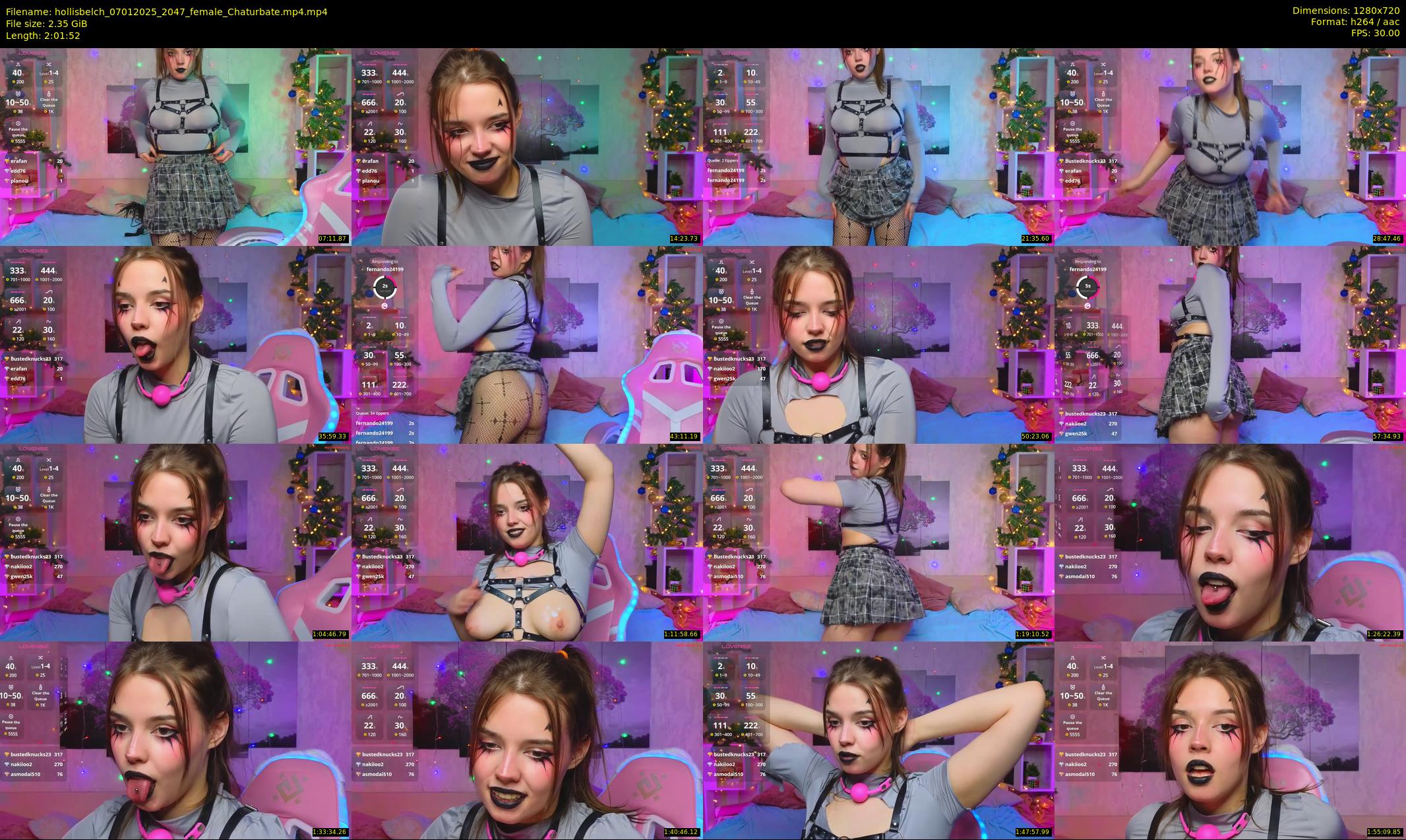 hollisbelch — 122 minute Chaturbate female cam show recording, 720p, Jan 7, 2025