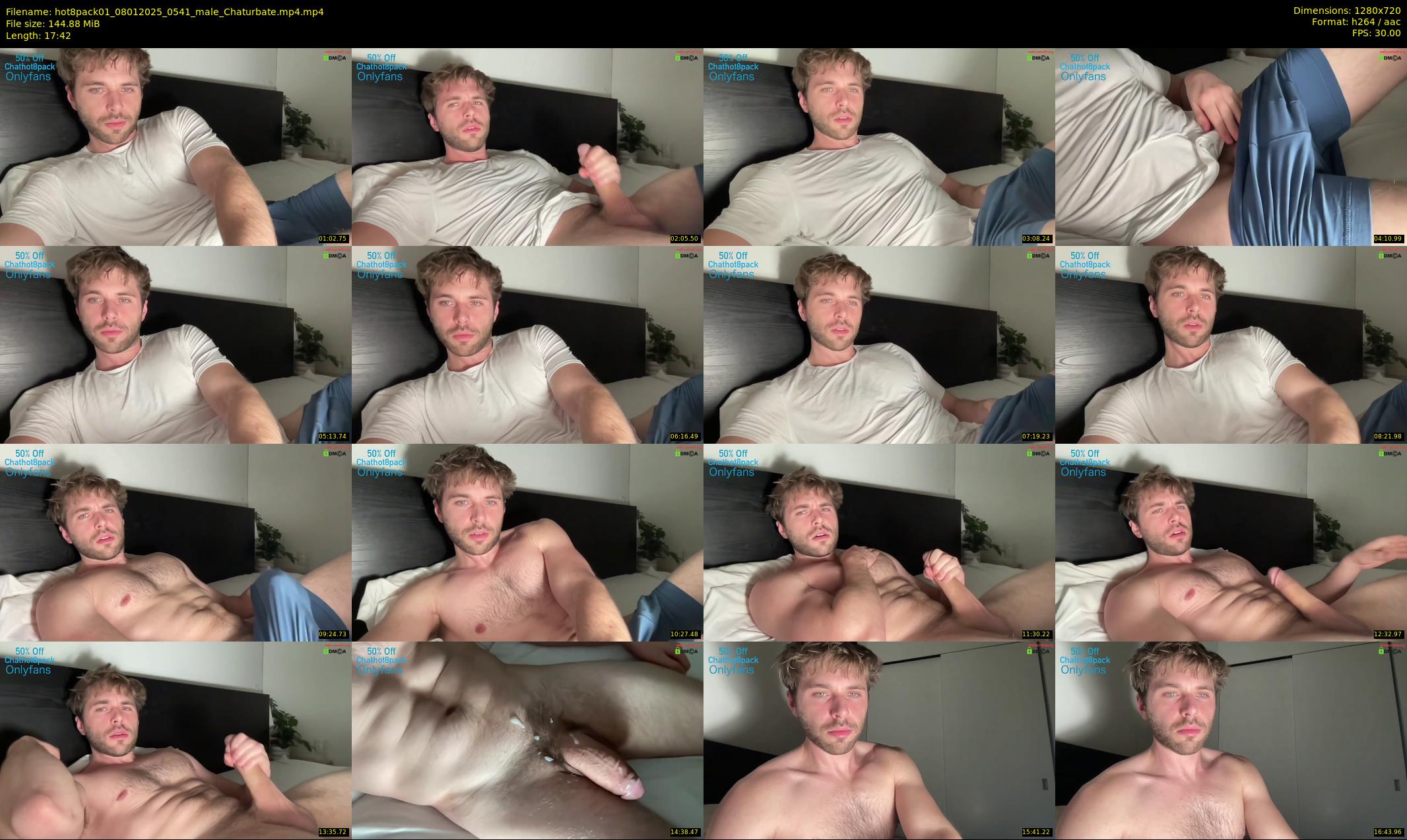 hot8pack01 — 18 minute Chaturbate male cam show recording, 720p, Jan 8, 2025