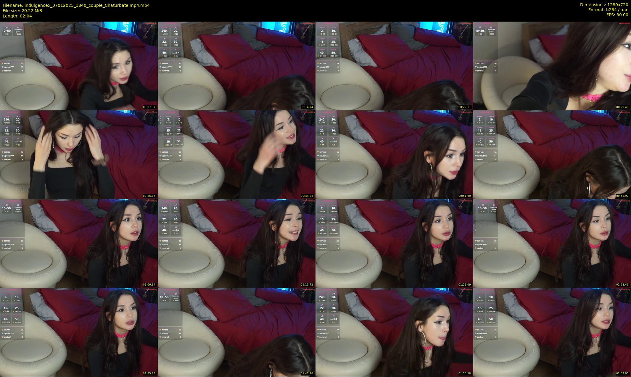 indulgencex — 3 minute Chaturbate couple cam show recording, 720p, Jan 7, 2025