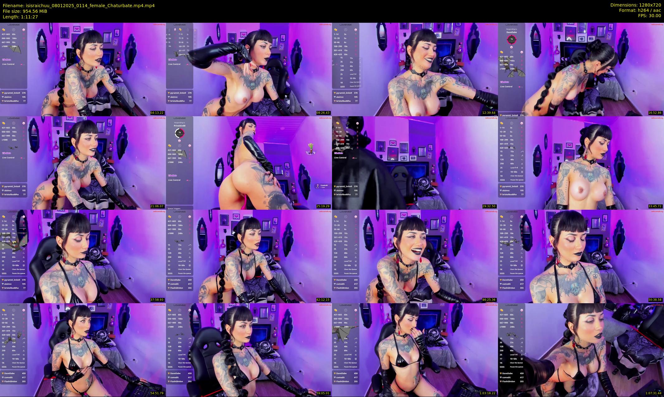 isisraichuu — 72 minute Chaturbate female cam show recording, 720p, Jan 8, 2025