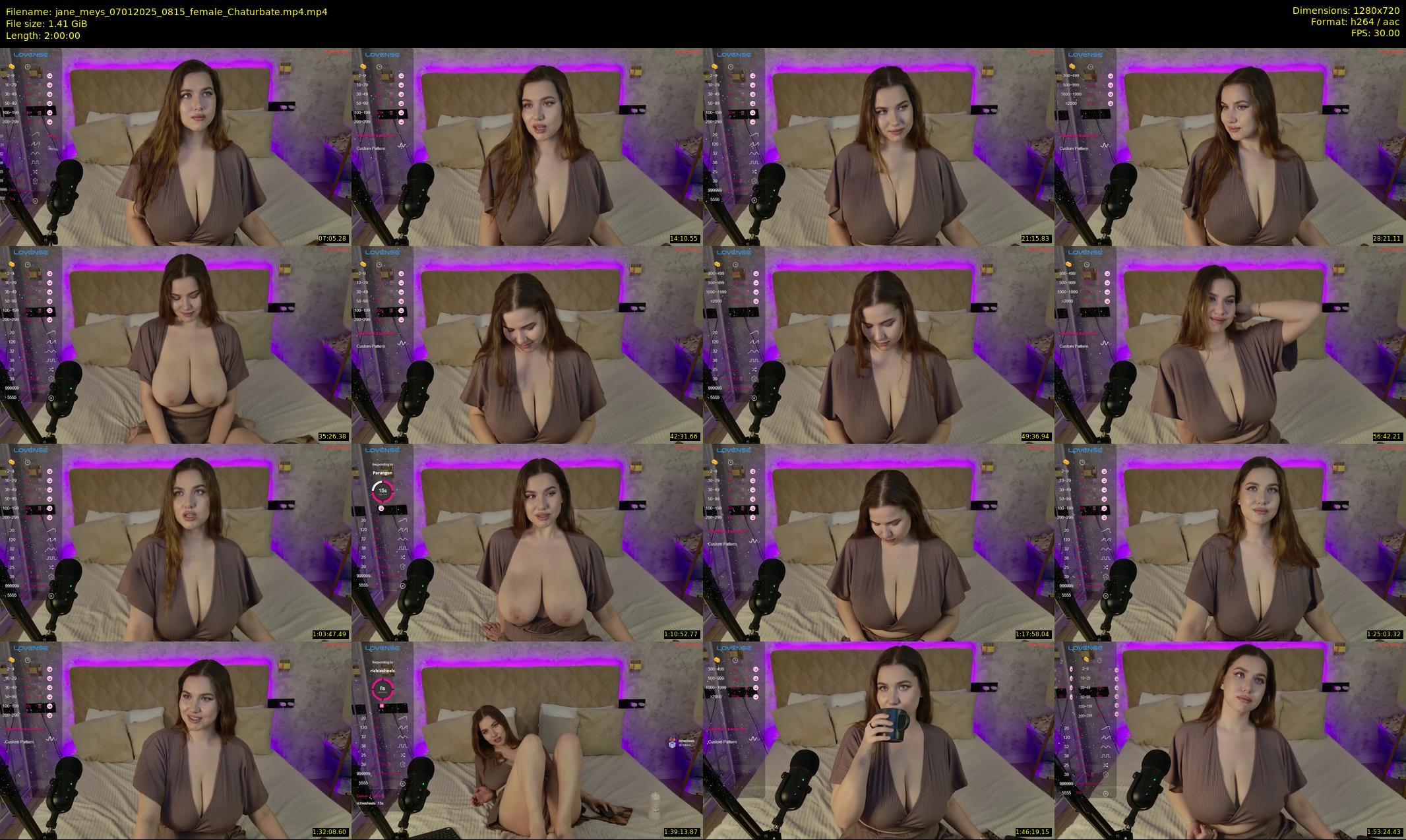 jane_meys — 120 minute Chaturbate female cam show recording, 720p, Jan 7, 2025