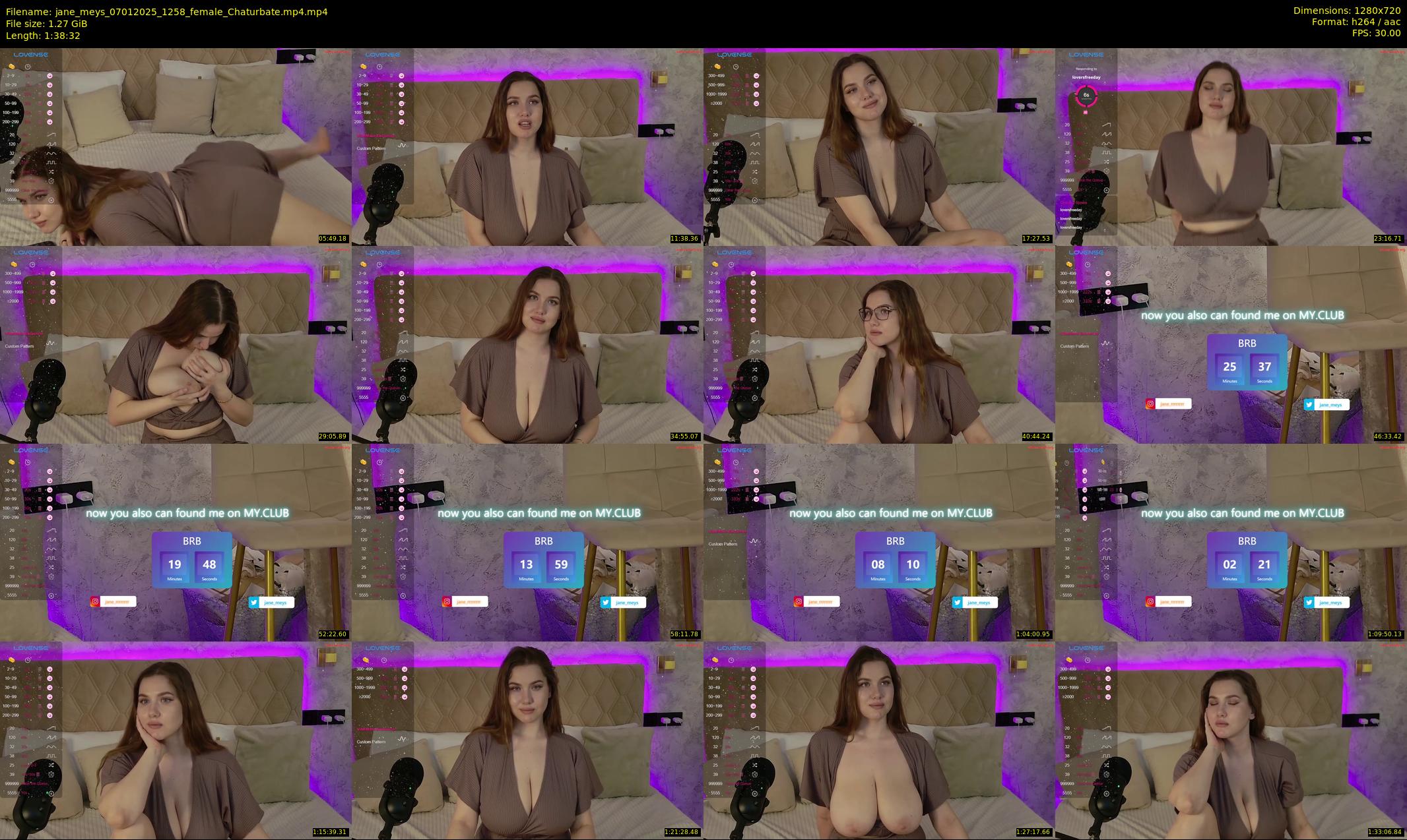 jane_meys — 99 minute Chaturbate female cam show recording, 720p, Jan 7, 2025