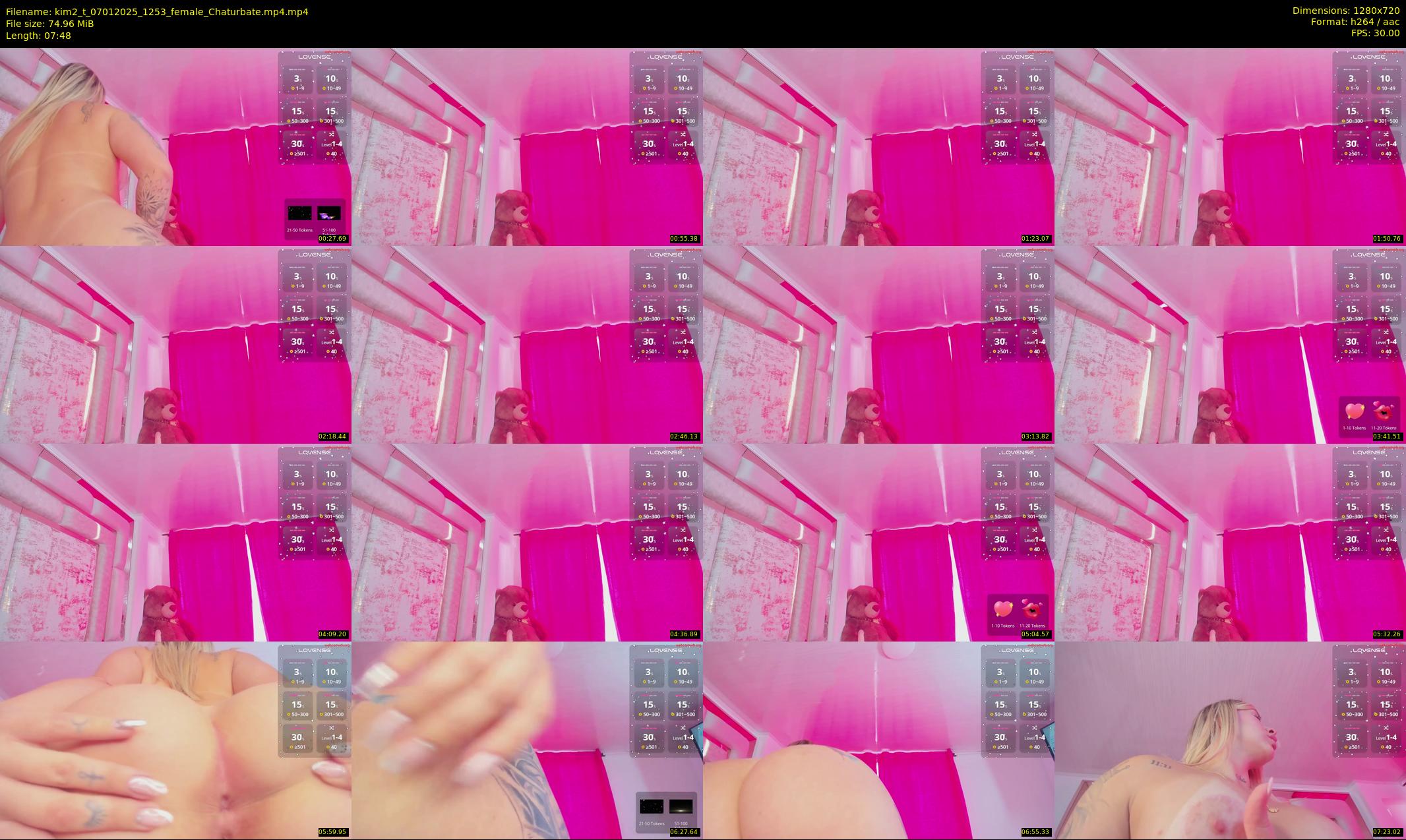 kim2_t — 8 minute Chaturbate female cam show recording, 720p, Jan 7, 2025