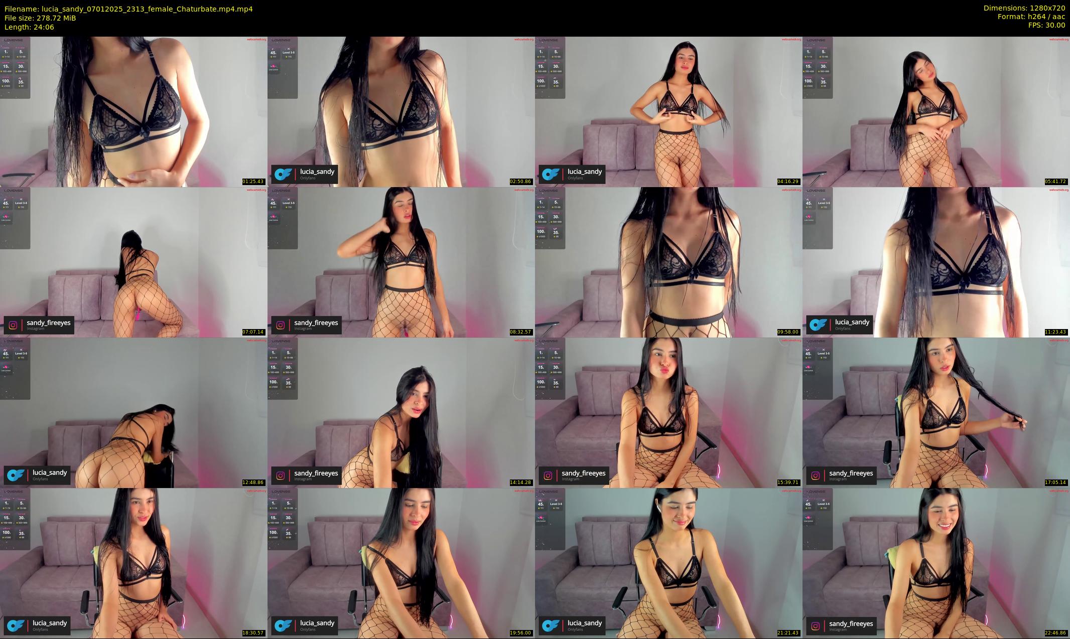 lucia_sandy — 25 minute Chaturbate female cam show recording, 720p, Jan 7, 2025